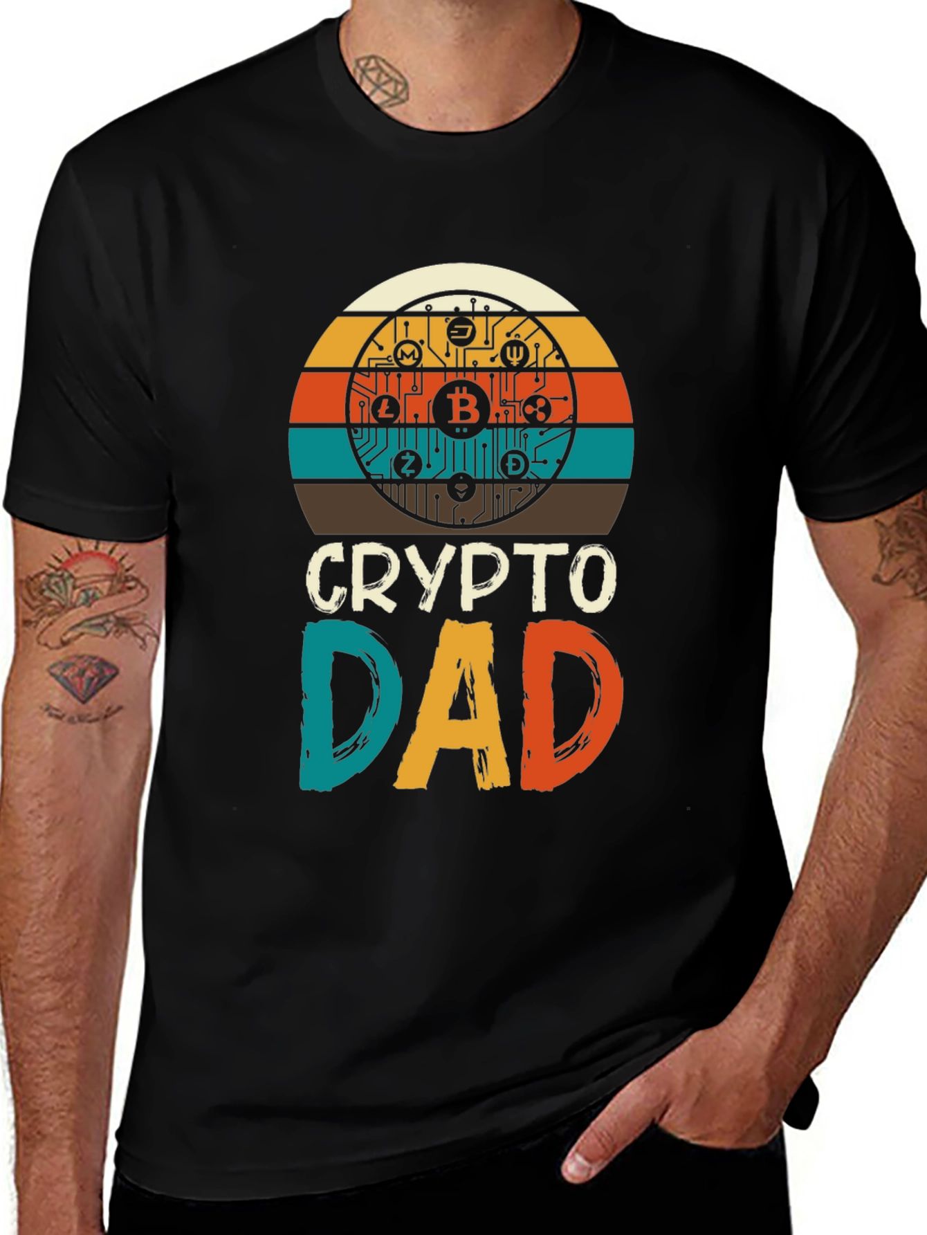 Crypto Dad Graphic Tee - Bitcoin Lover T-Shirt