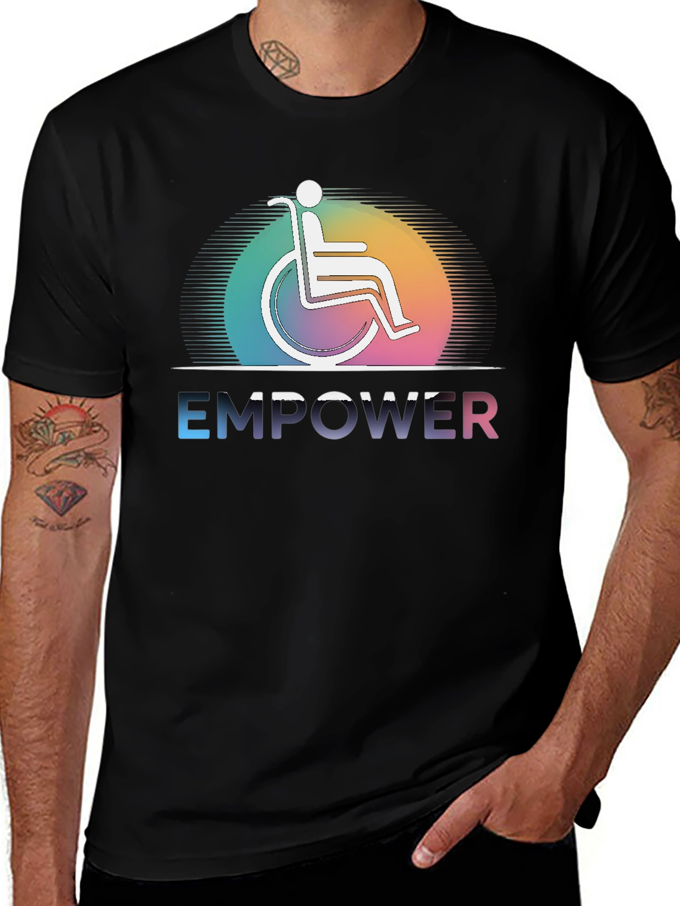 Variant 16 of Empower Wheelchair Graphic T-Shirt - Support Inclusivity