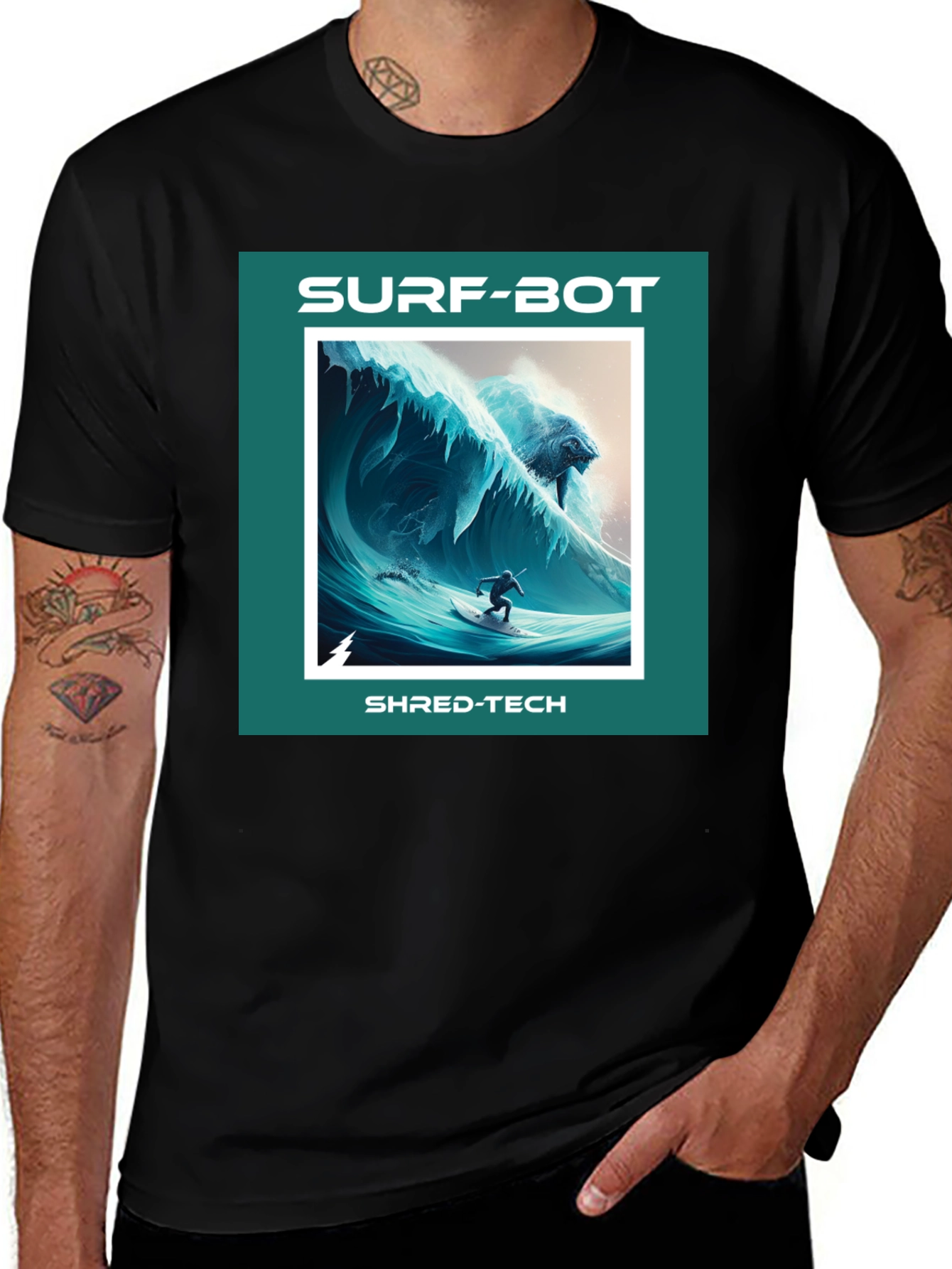 Variant 26 of Surf-Bot Shred-Tech T-Shirt