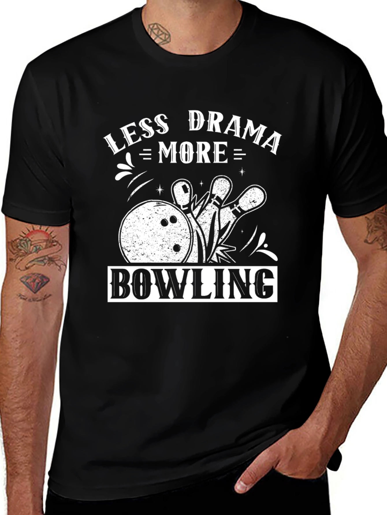 Variant 18 of Less Drama More Bowling Graphic T-Shirt