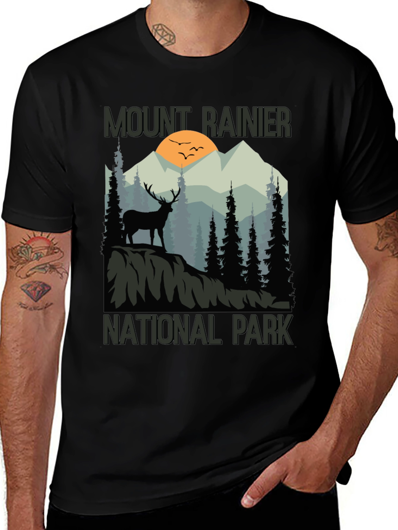 Mount Rainier National Park Graphic T-Shirt