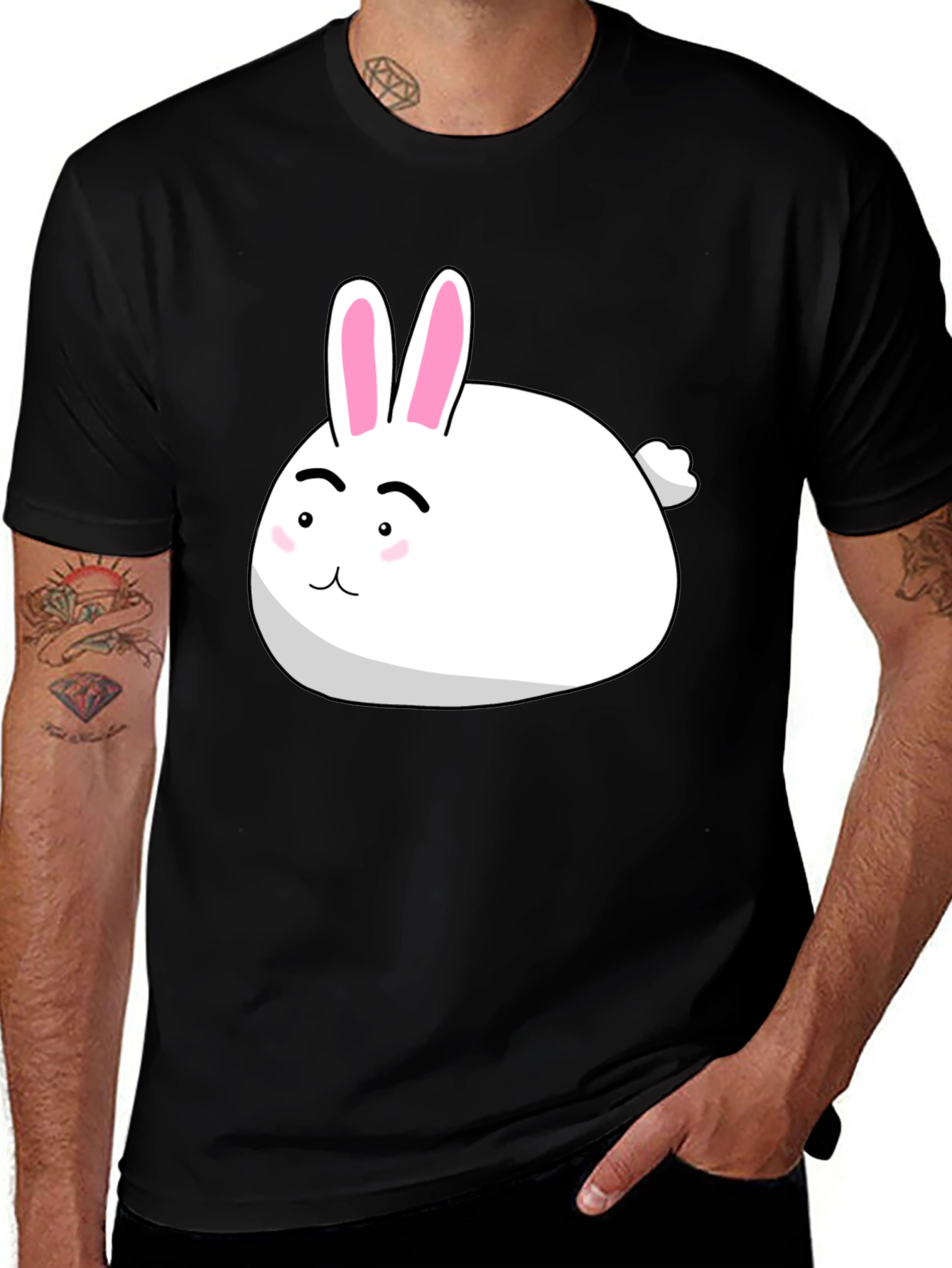 Variant 4 of Cute Bunny Graphic Tee - Soft Cotton Blend