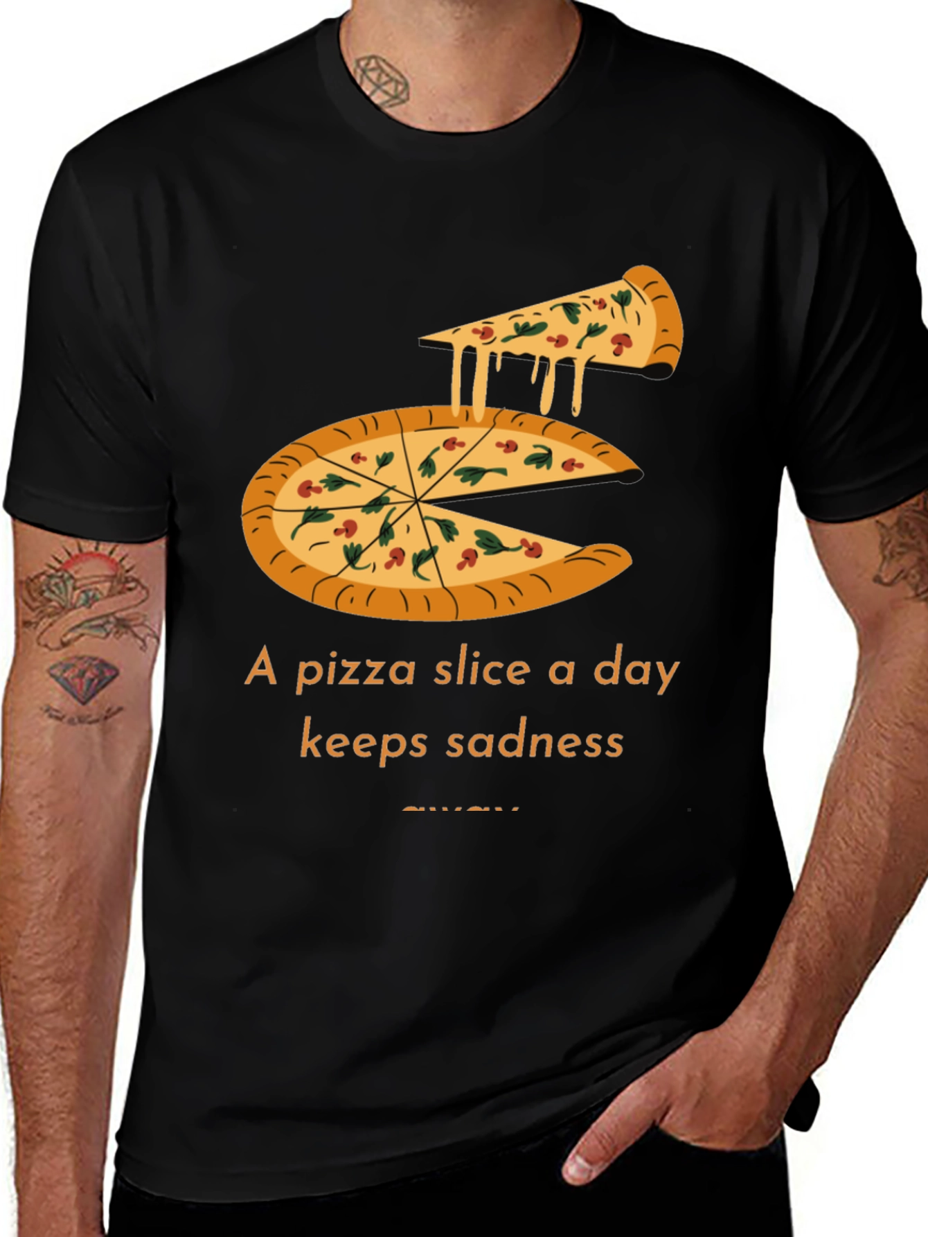 Variant 22 of Pizza Slice T-Shirt: A Daily Dose of Happiness