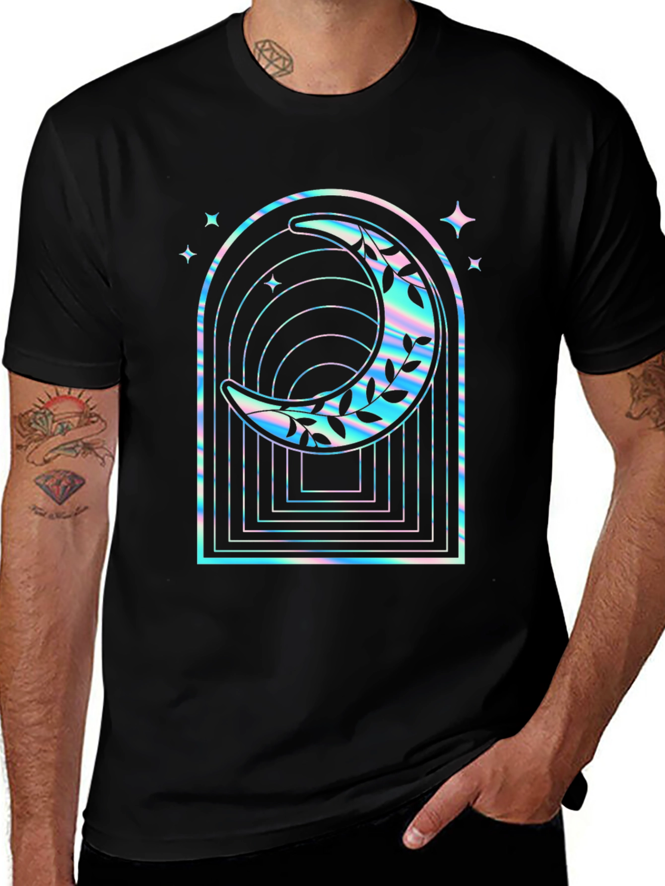 Variant 7 of Celestial Moon Graphic Tee