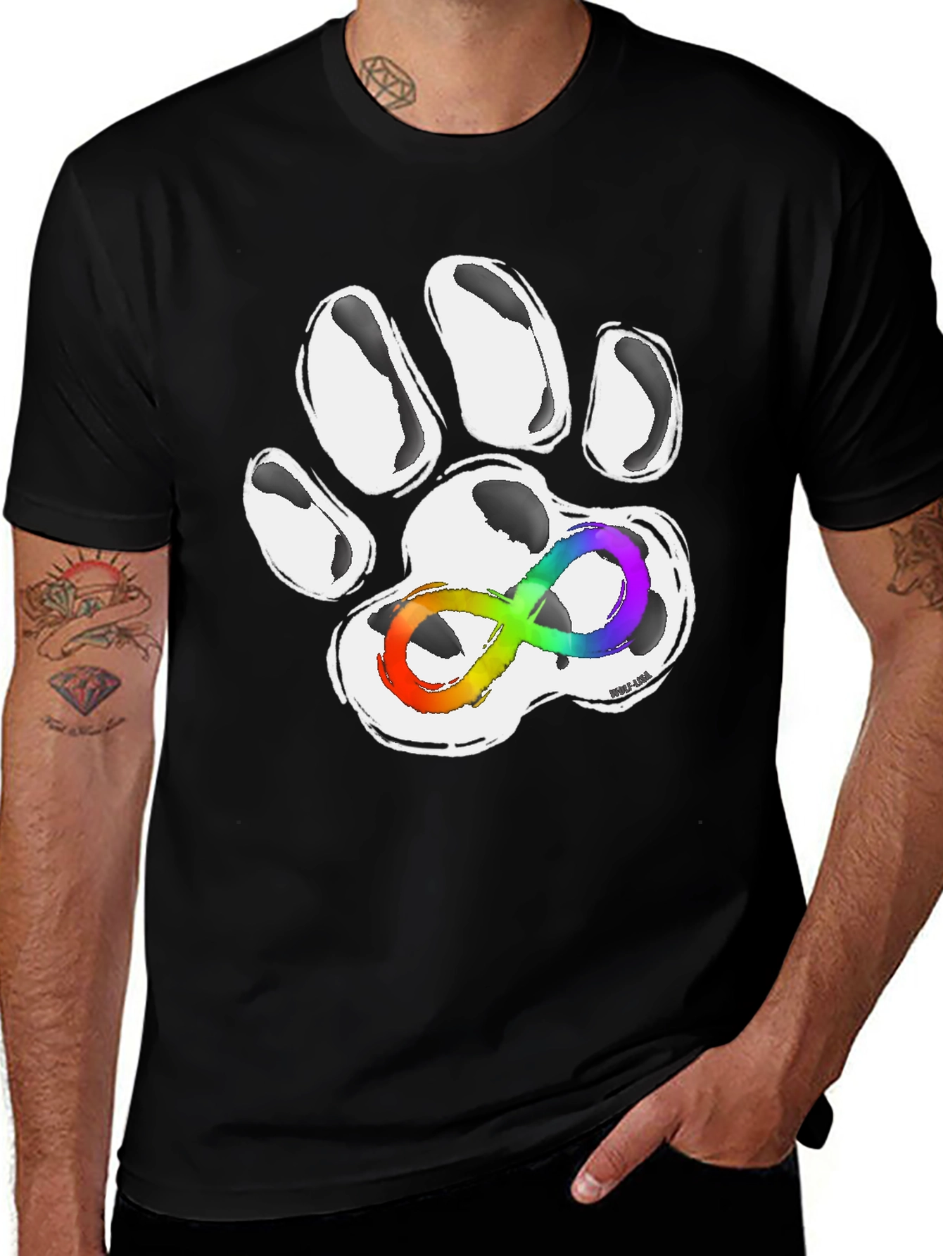 Variant 29 of Autism Awareness Paw Print T-Shirt