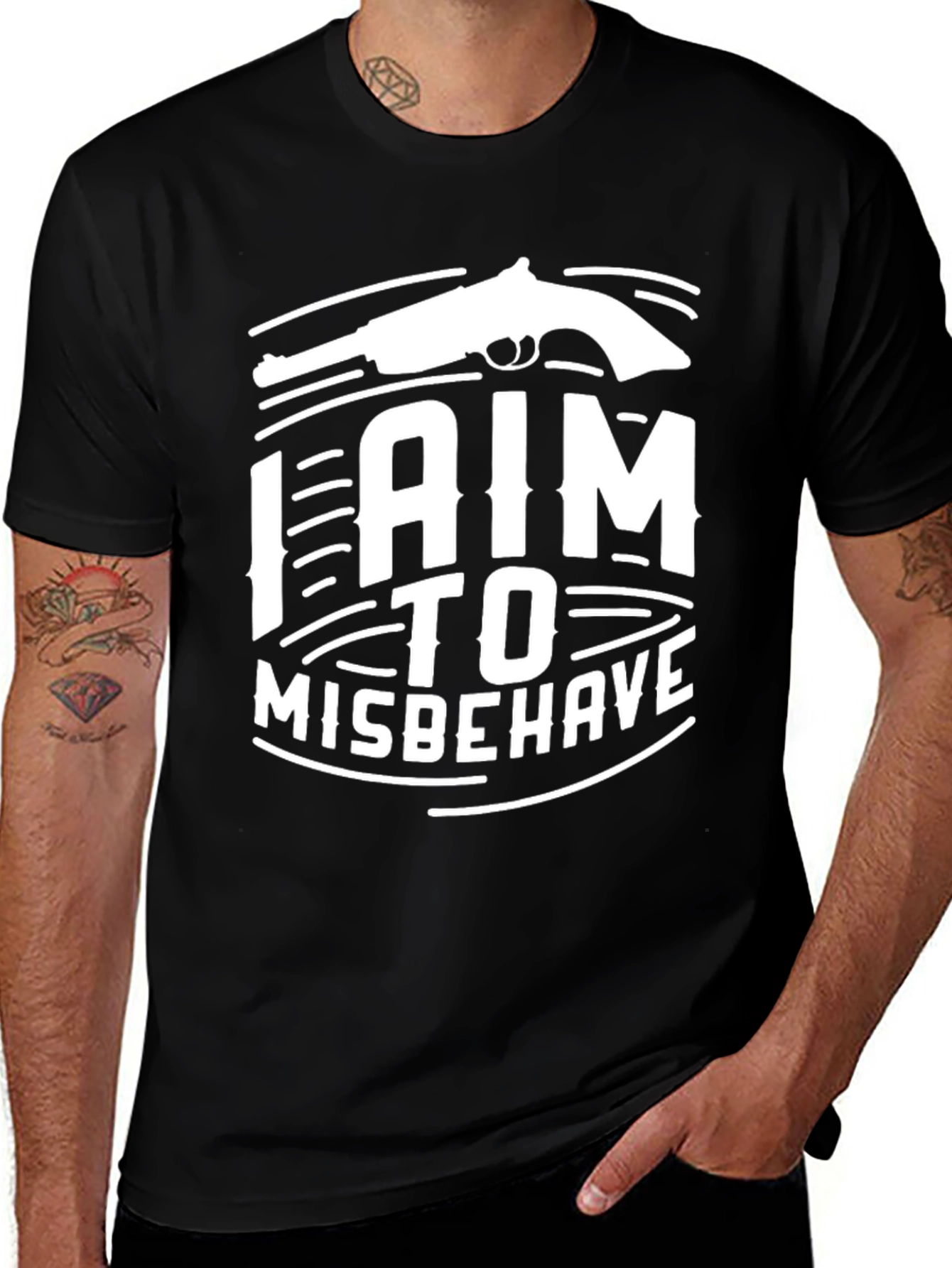Variant 12 of I Aim to Misbehave Graphic Tee