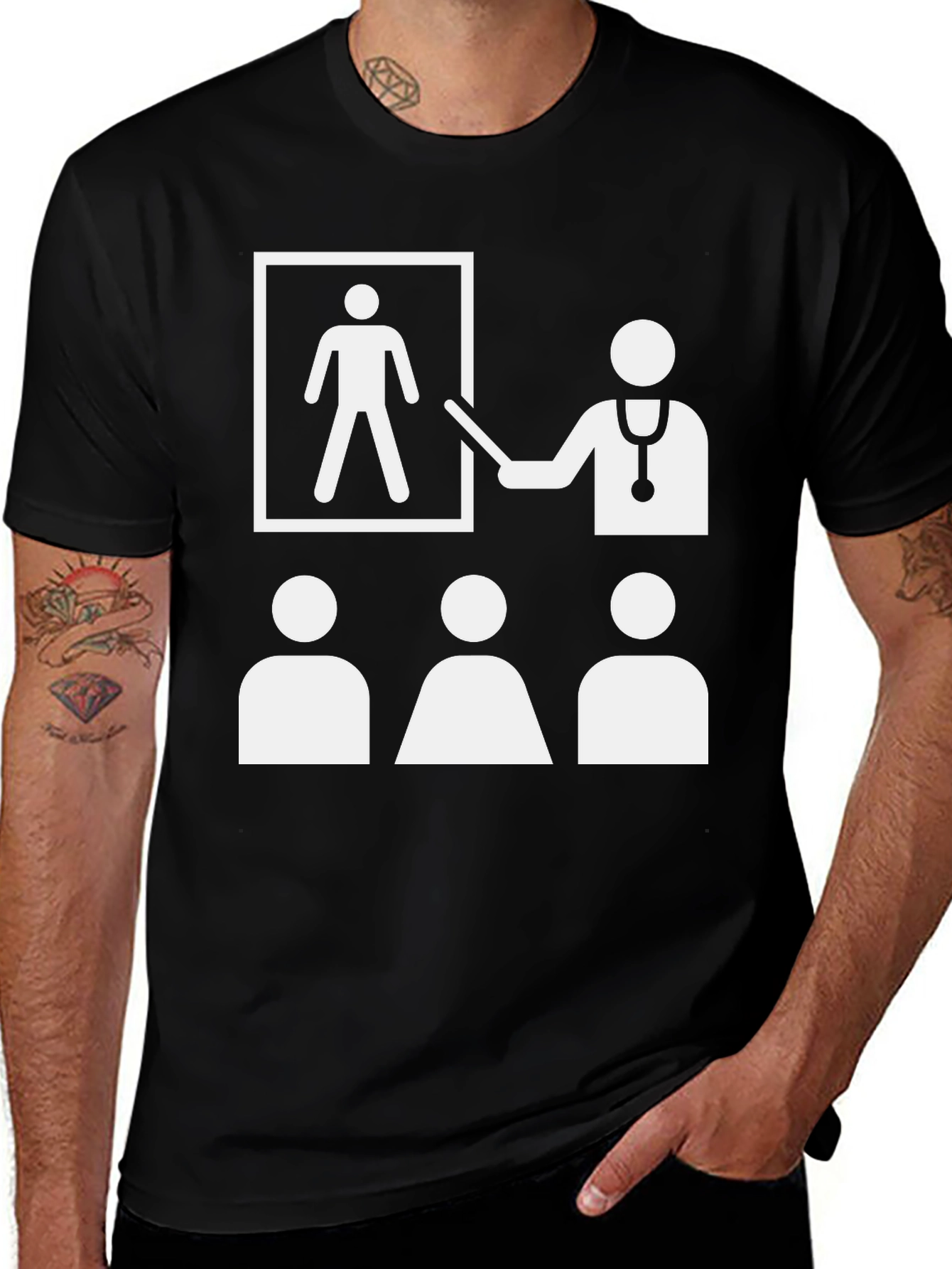 Variant 26 of Medical Presentation T-Shirt - Black Graphic Tee