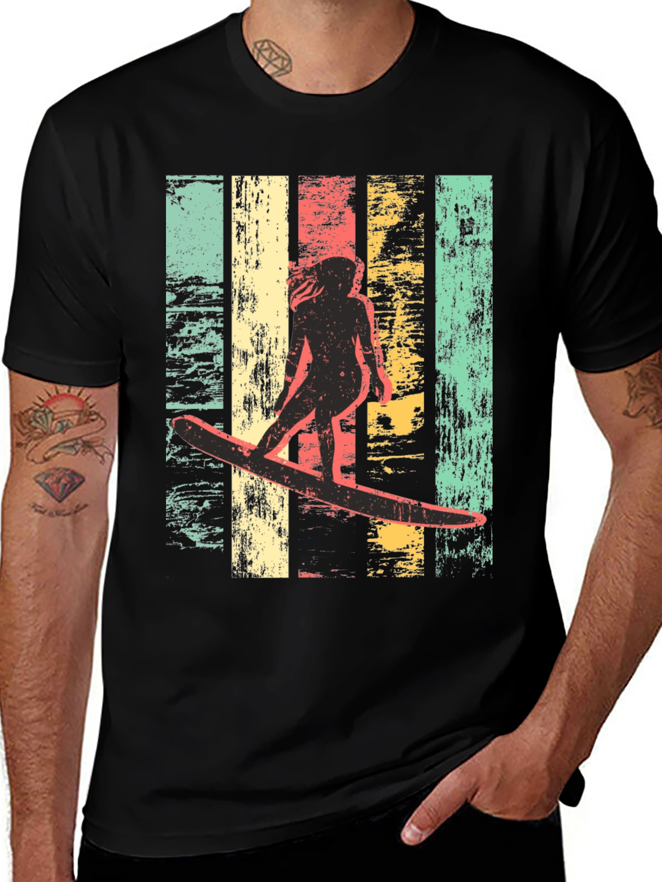 Variant 8 of Vintage Surfer Graphic Tee - Cool Retro Design