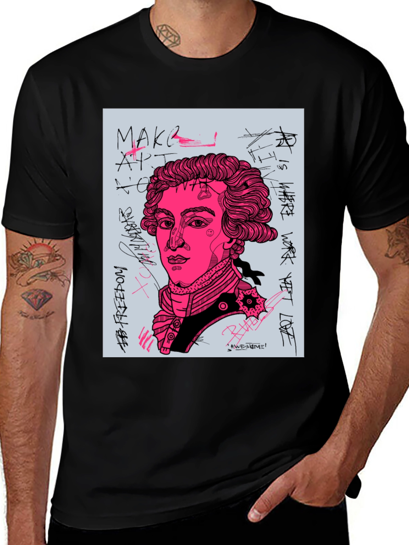 Variant 26 of Graphic Print Black T-Shirt