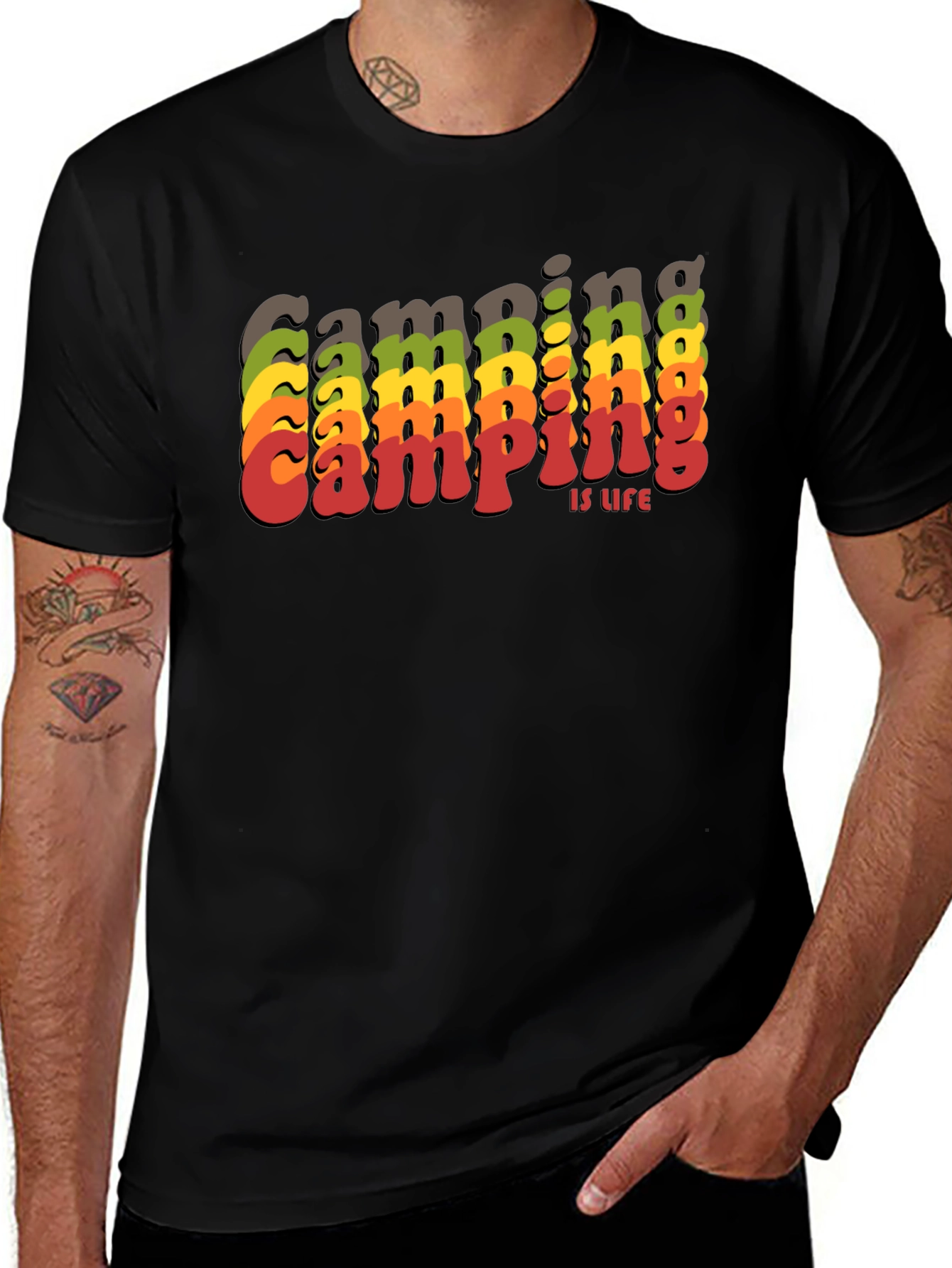 Variant 25 of Camping is Life Retro T-Shirt