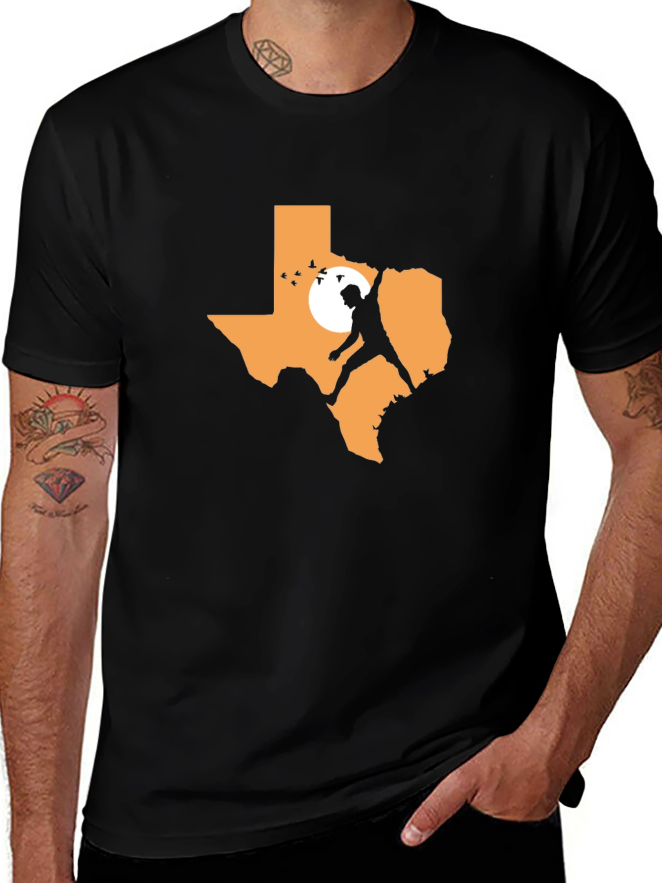 Variant 10 of Texas Climber Black T-Shirt