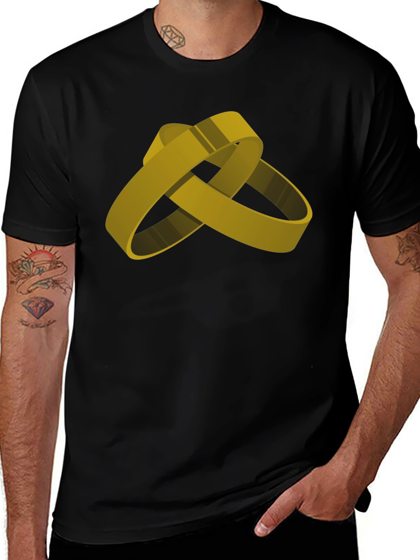 Variant 19 of Gold Rings Graphic T-Shirt - Stylish & Modern