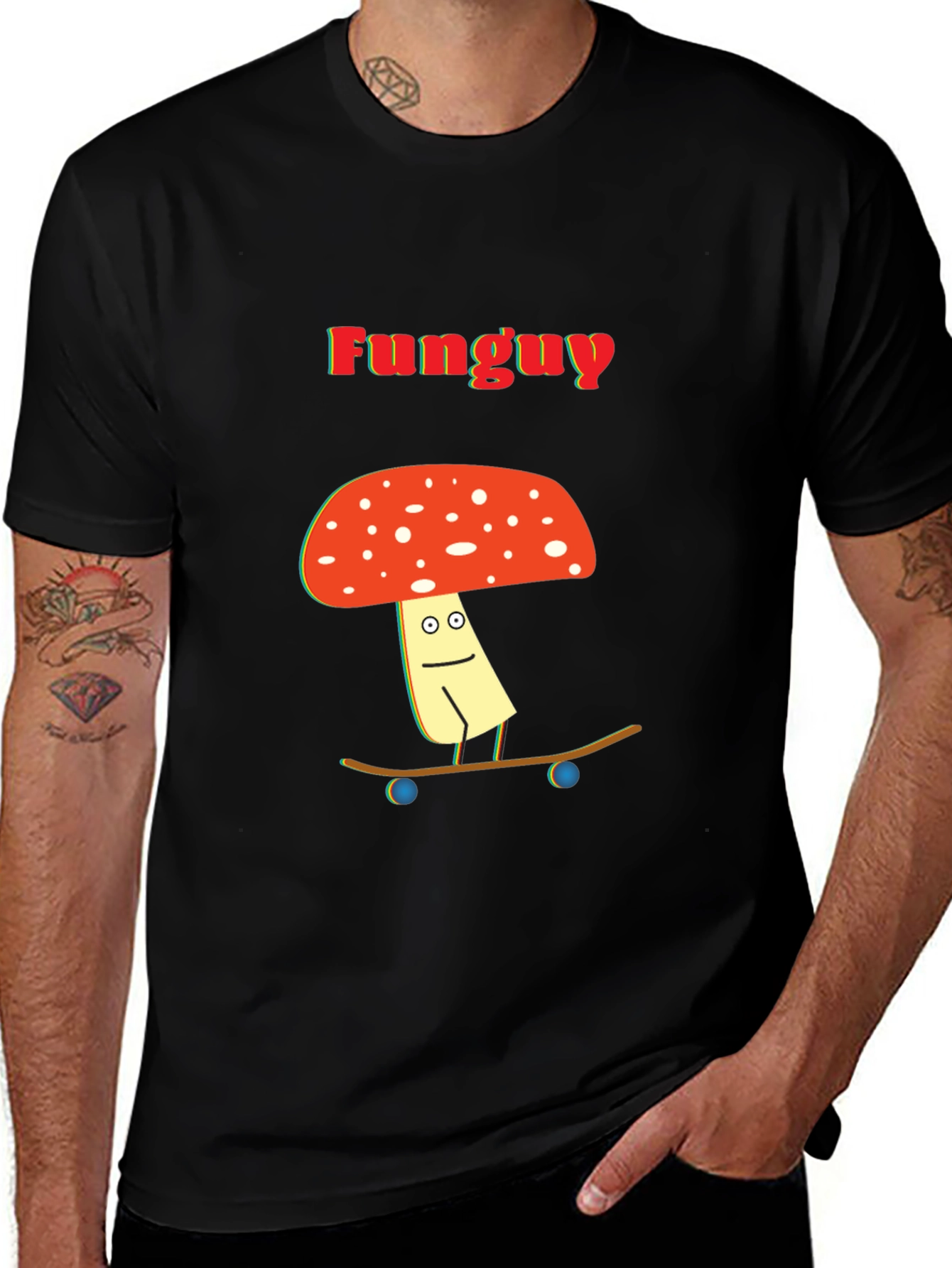 Variant 10 of Funguy Skateboard T-Shirt - Cool Graphic Tee