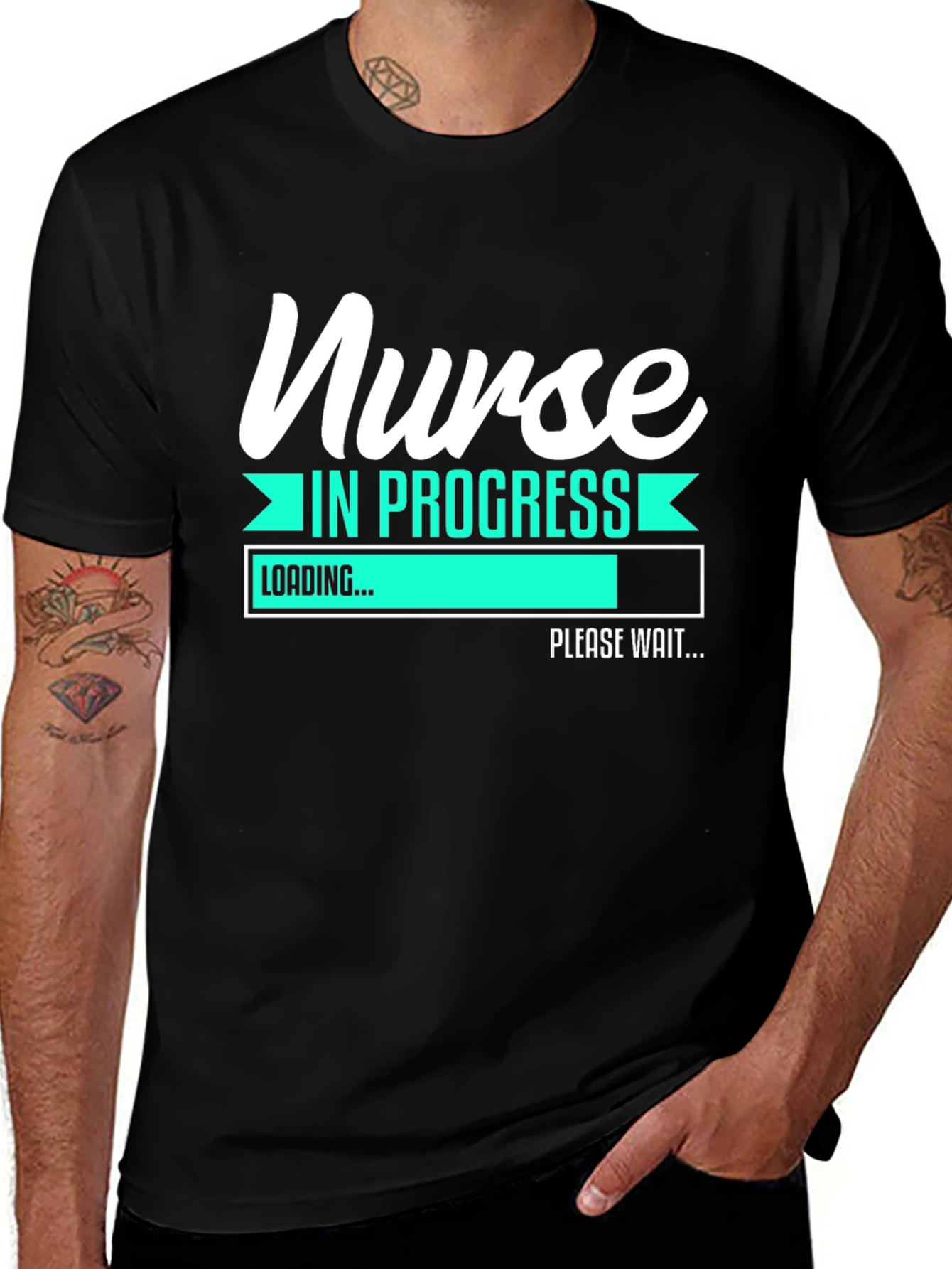 Variant 27 of Nurse in Progress T-Shirt - Funny Loading Bar Design