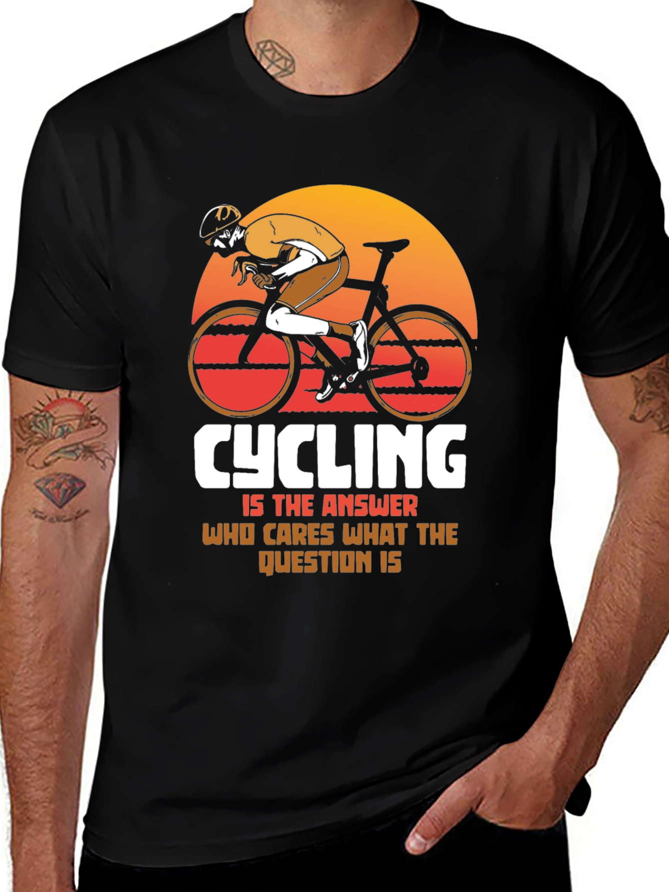 Variant 6 of Cycling is the Answer Graphic Tee