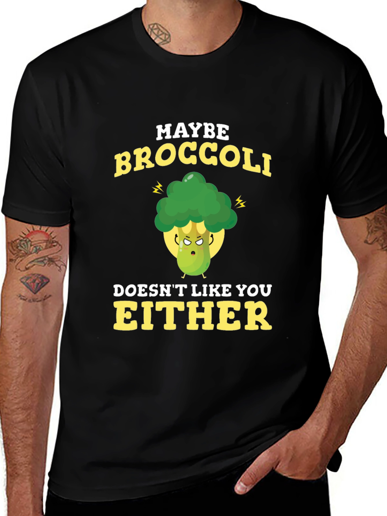 Variant 18 of Funny Broccoli Graphic T-Shirt - Vegan Humor Tee