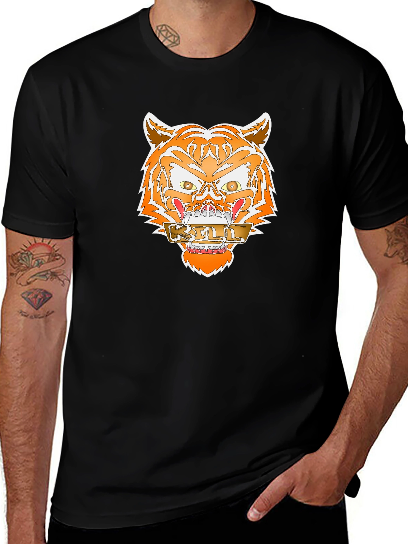Variant 14 of Tiger Graphic T-Shirt - KILL Design