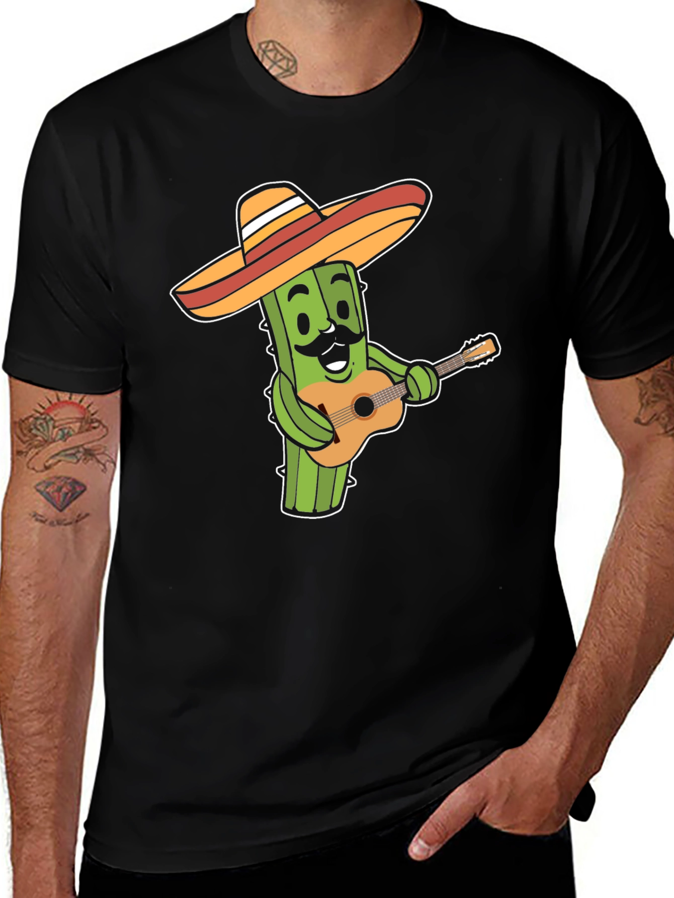 Variant 21 of Cactus Guitar Player T-Shirt