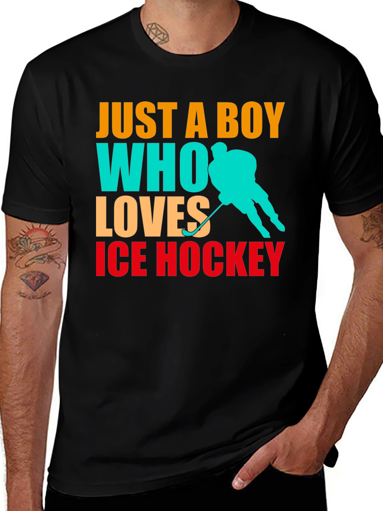 Variant 11 of Ice Hockey Lover Boy's Graphic Tee