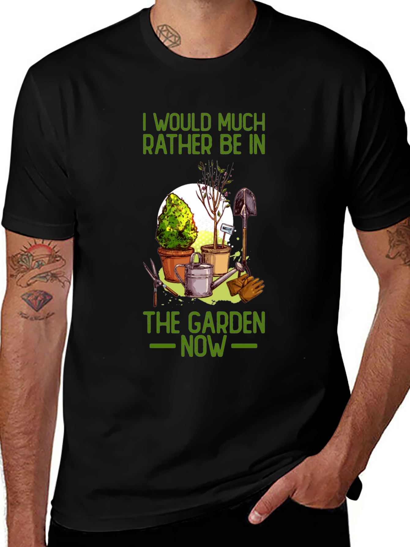 Variant 29 of Gardener T-Shirt: I'd Rather Be in the Garden
