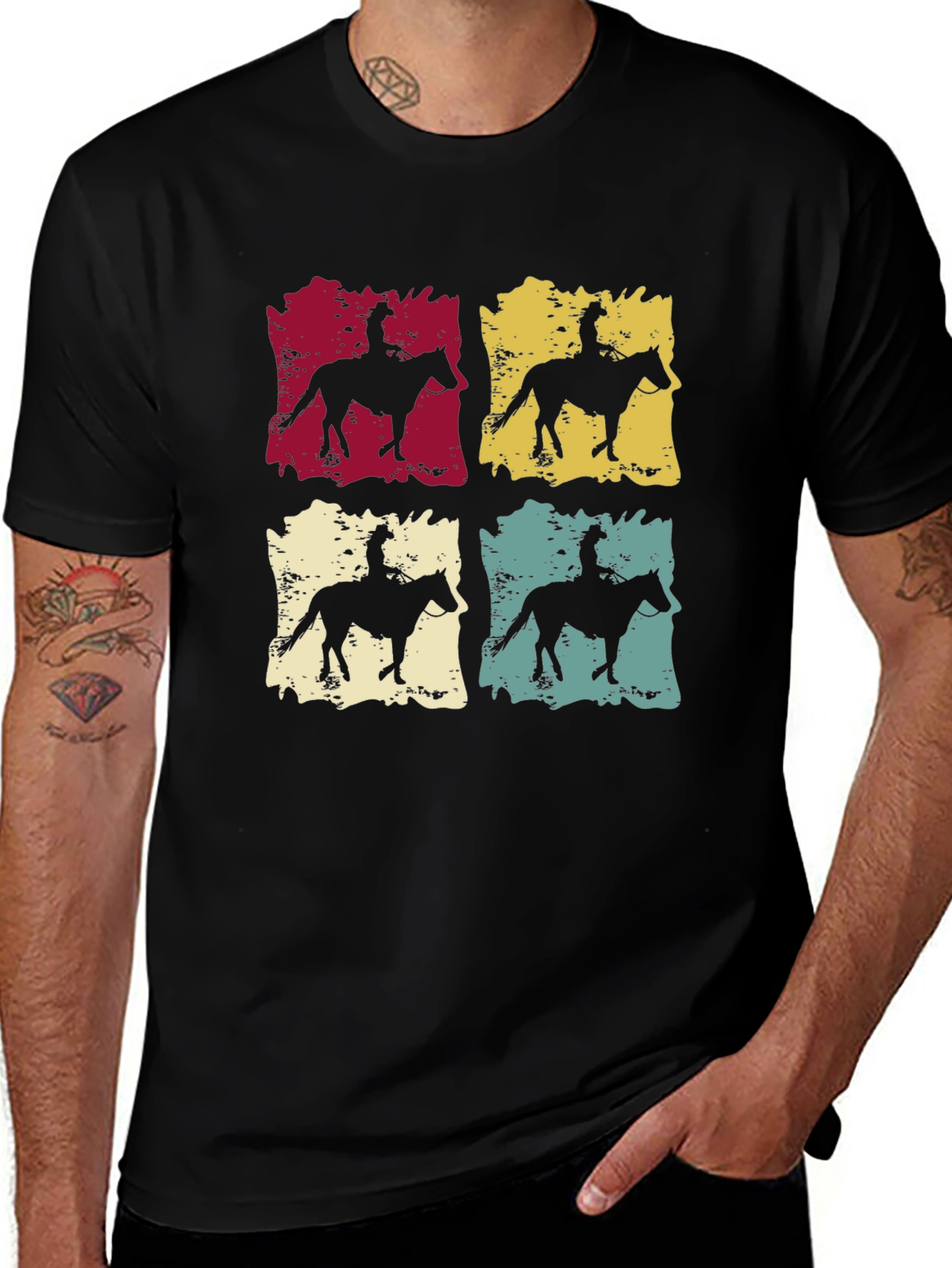 Variant 5 of Vintage Horse Rider Graphic Tee