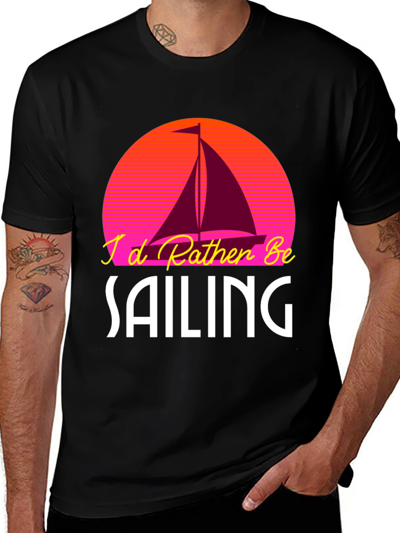 Variant 22 of I'd Rather Be Sailing T-Shirt