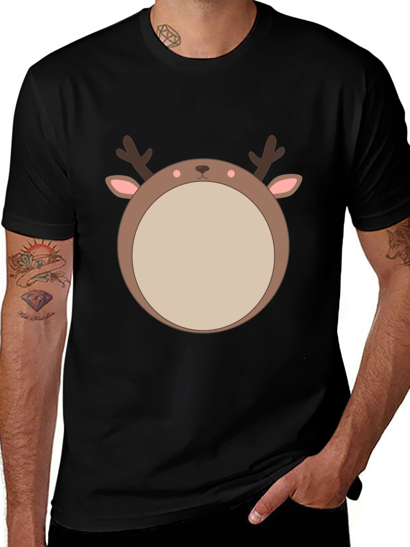Variant 22 of Reindeer Graphic Tee - Festive Holiday Style