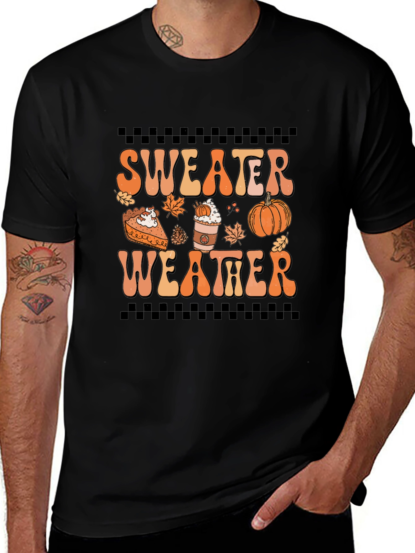 Variant 16 of Sweater Weather Graphic Tee - Autumn Vibes