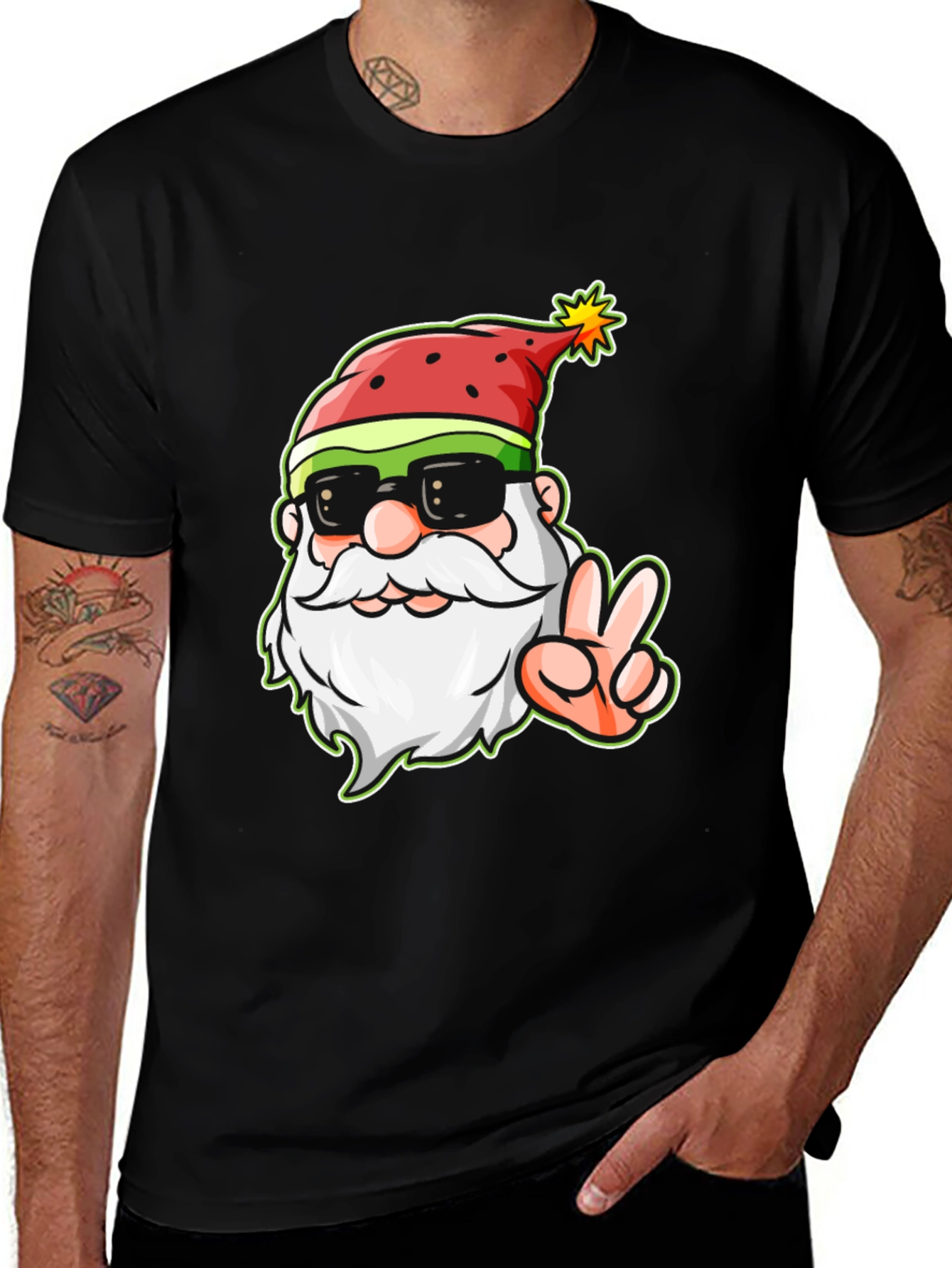 Cool Santa T-Shirt - Holiday Peace