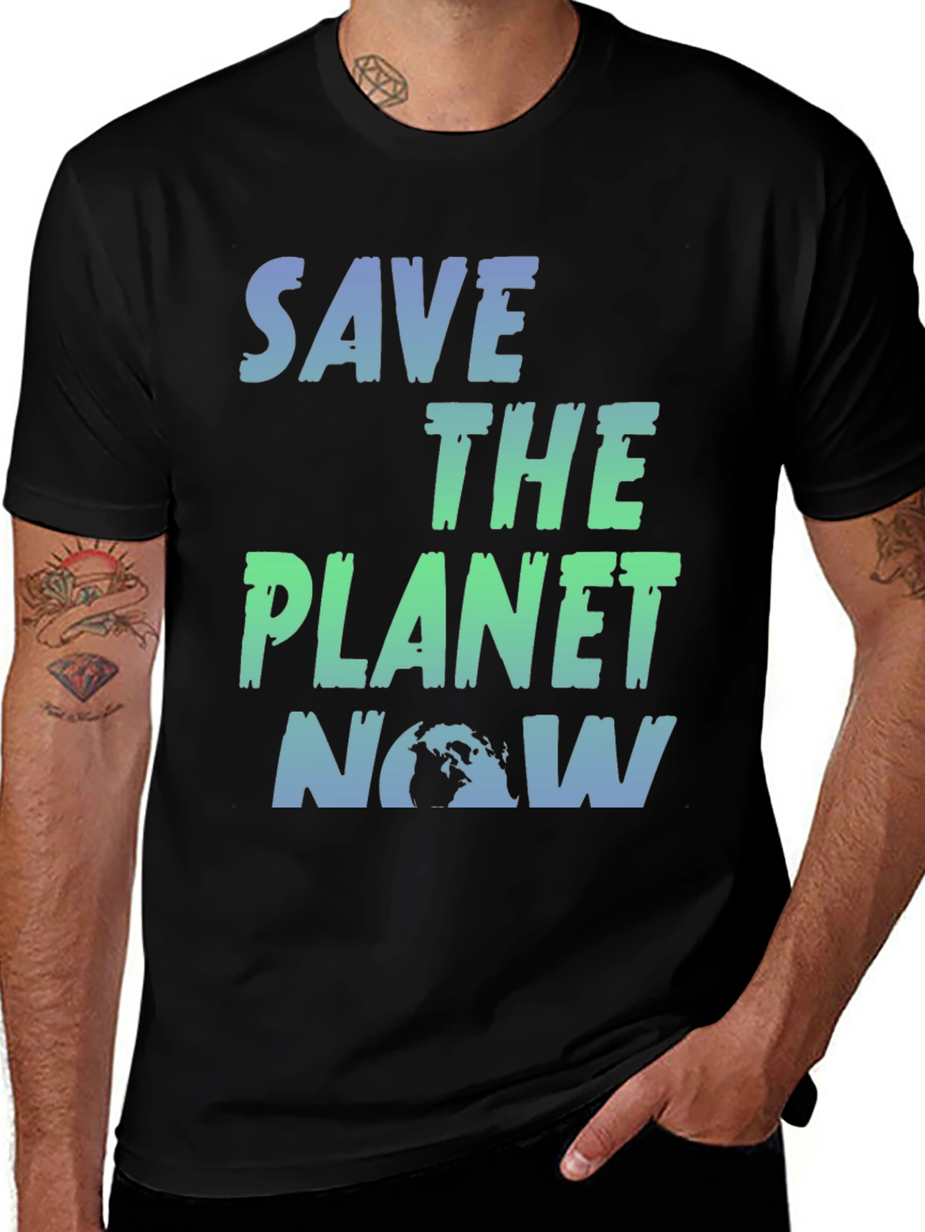 Variant 23 of Save the Planet Now Graphic T-Shirt