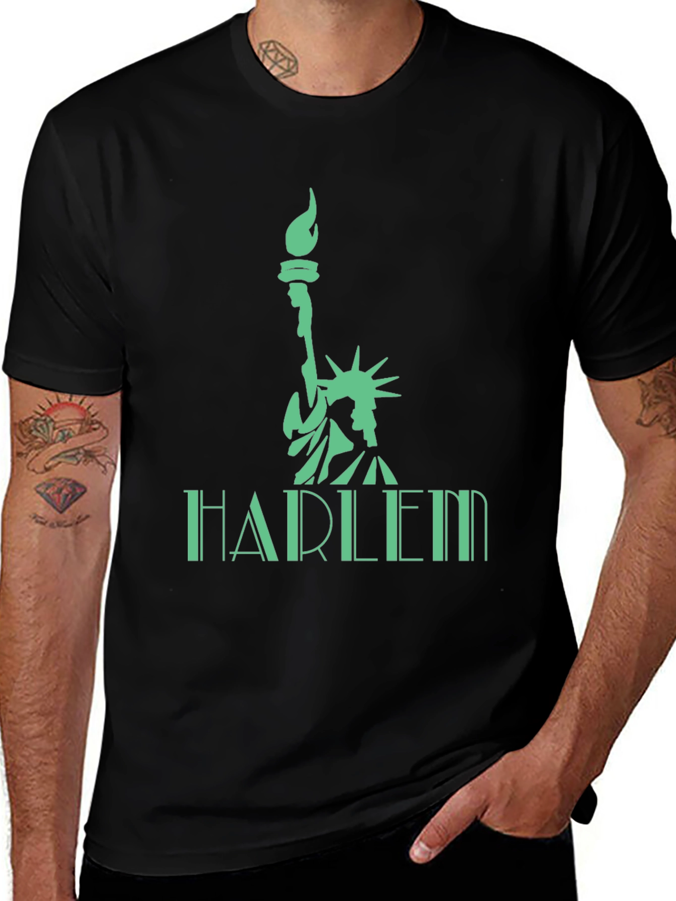 Harlem Liberty Graphic Tee - Black