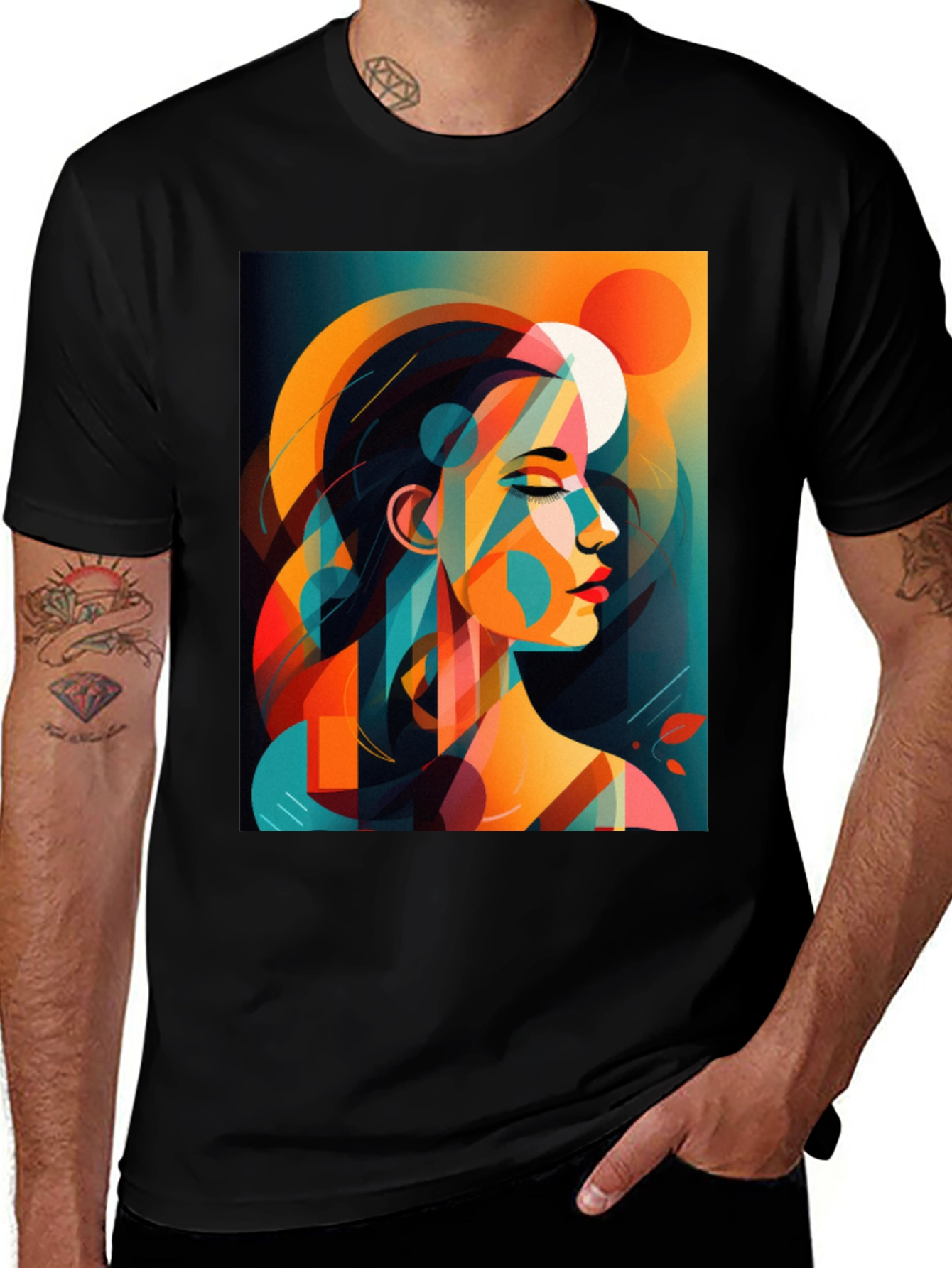 Variant 27 of Abstract Woman Graphic Print Tee