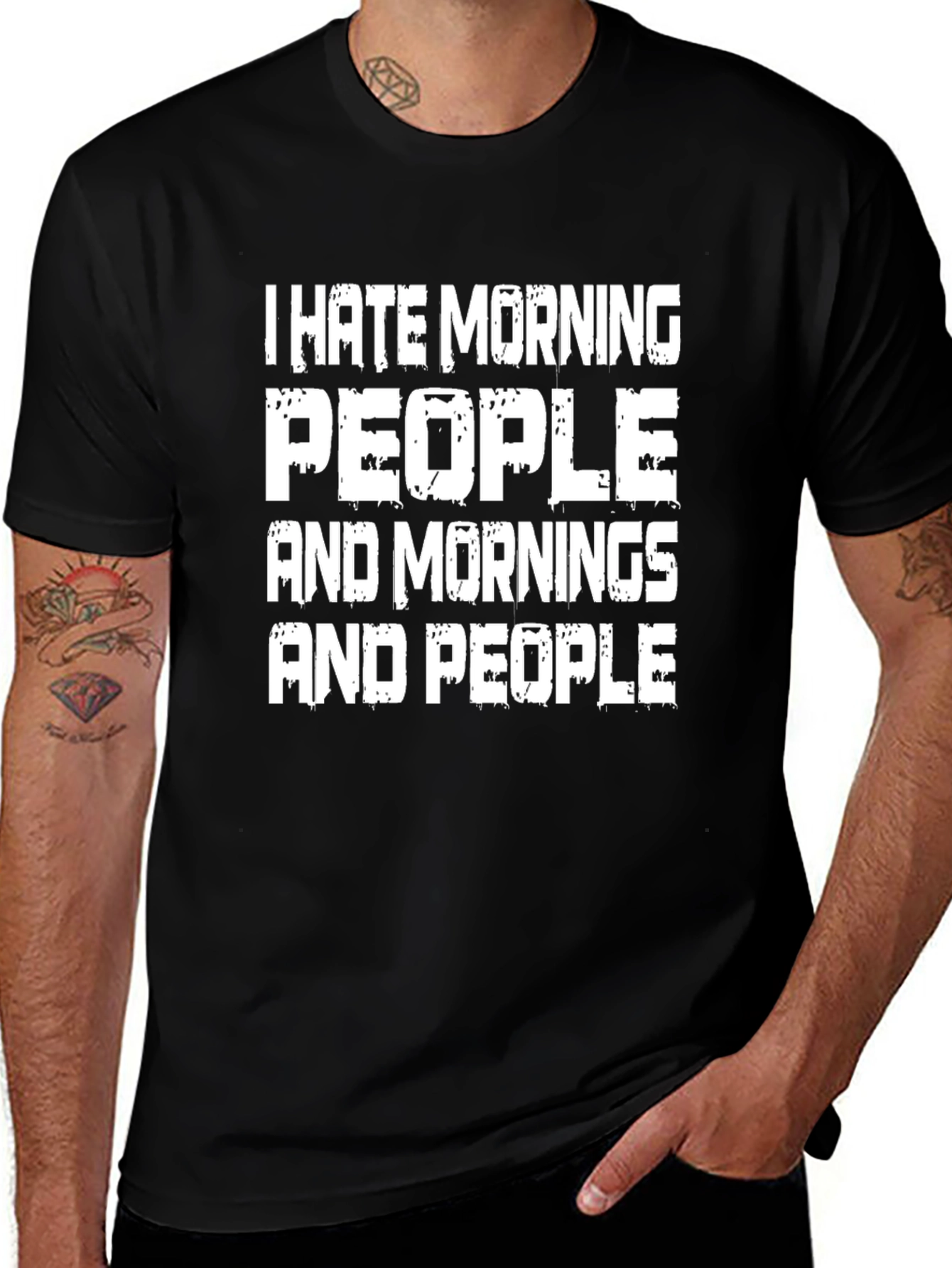 Variant 12 of I Hate Morning People Graphic T-Shirt