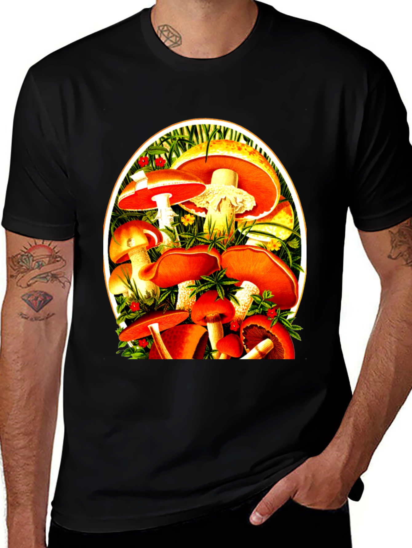 Variant 26 of Mushroom Graphic T-Shirt - Nature Lover Tee