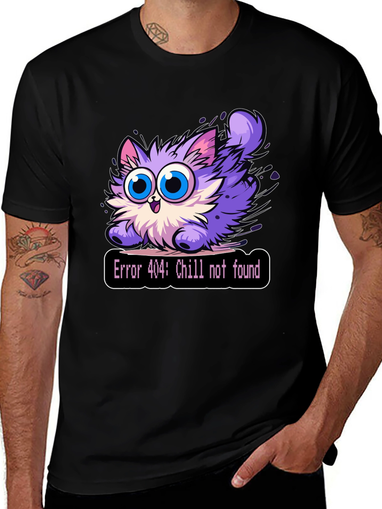 Error 404 Chill Not Found Cat T-Shirt
