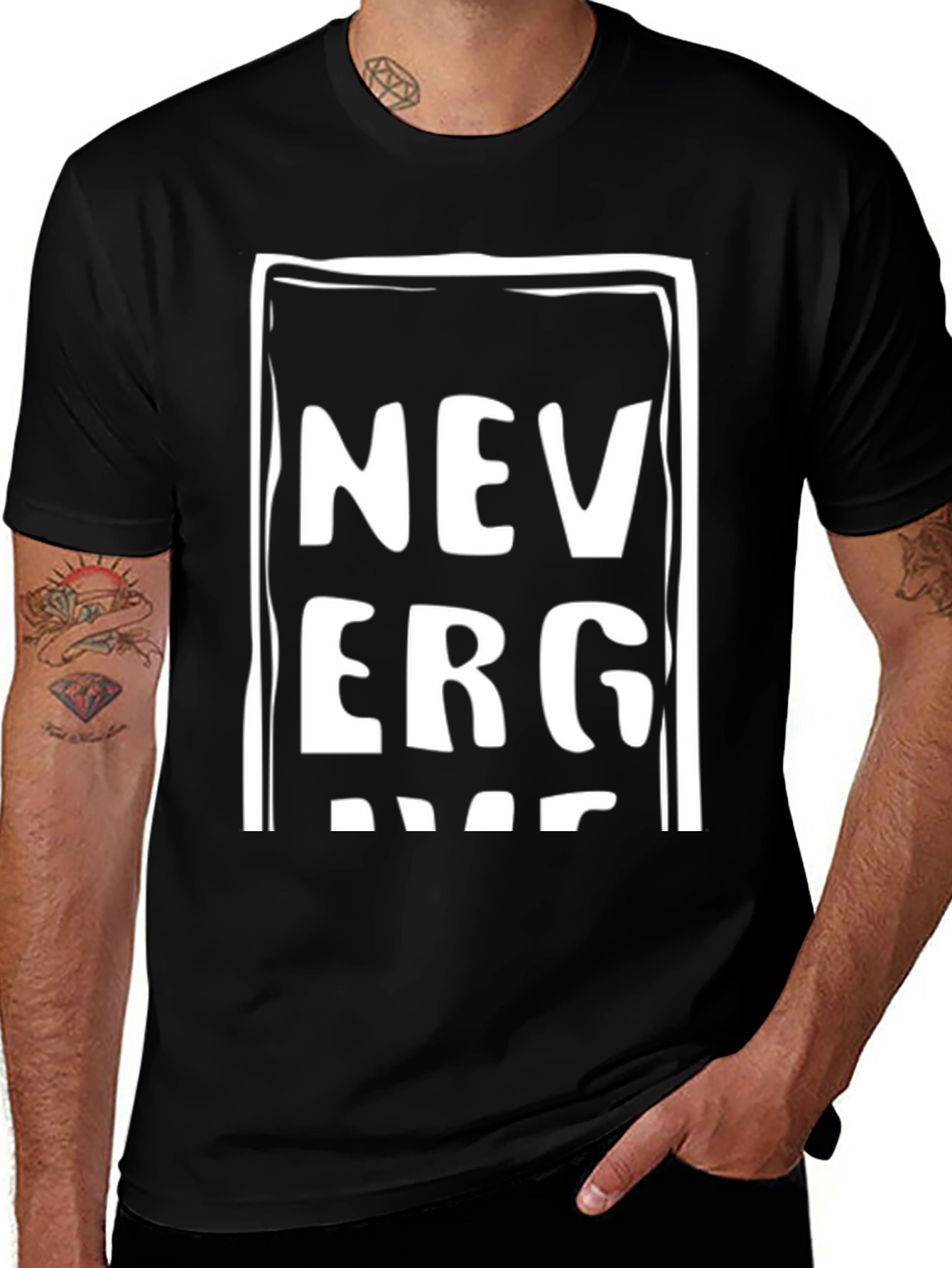 Variant 15 of Never Give Up Graphic Tee - Stylish Comfort