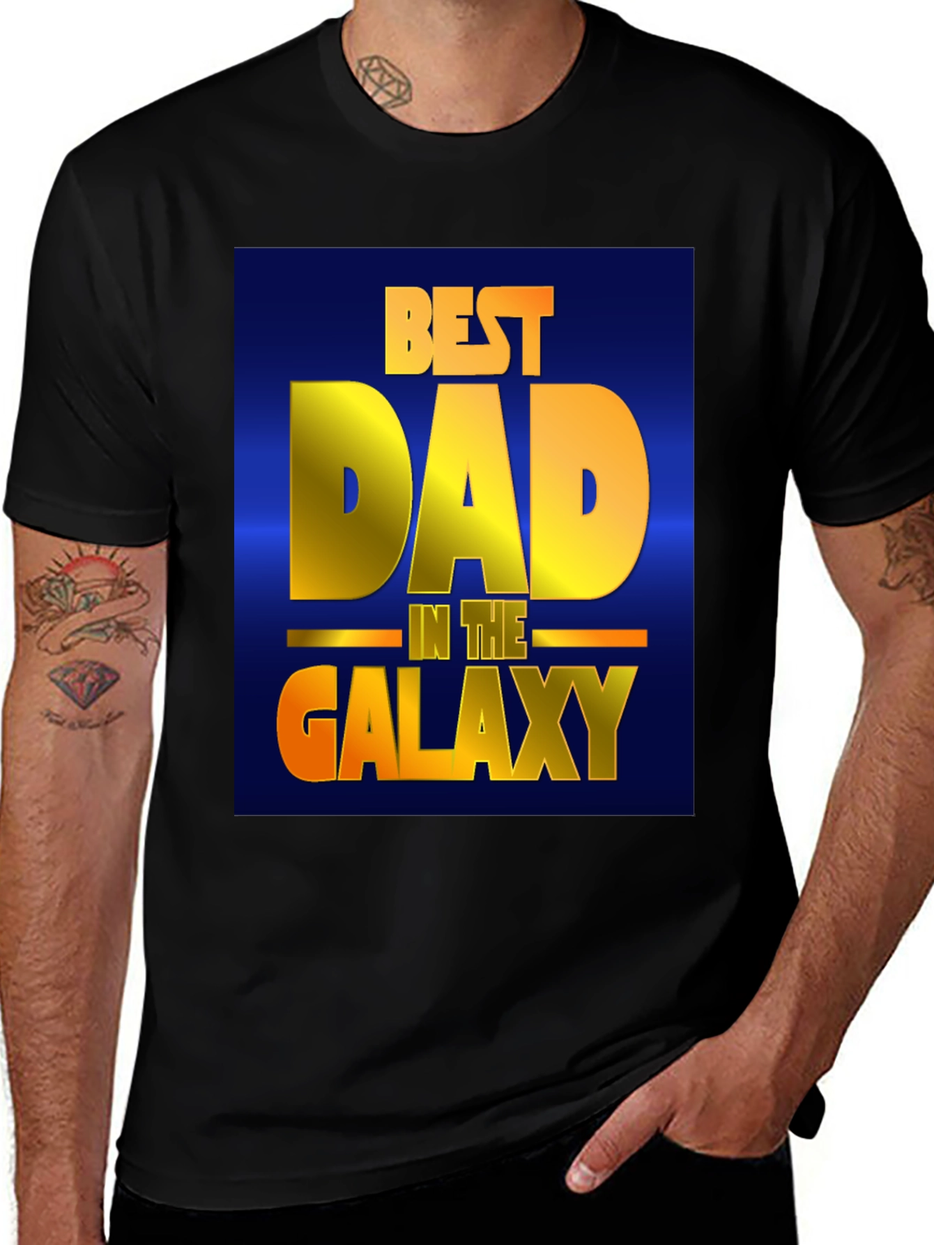 Variant 12 of Best Dad in the Galaxy Black T-Shirt