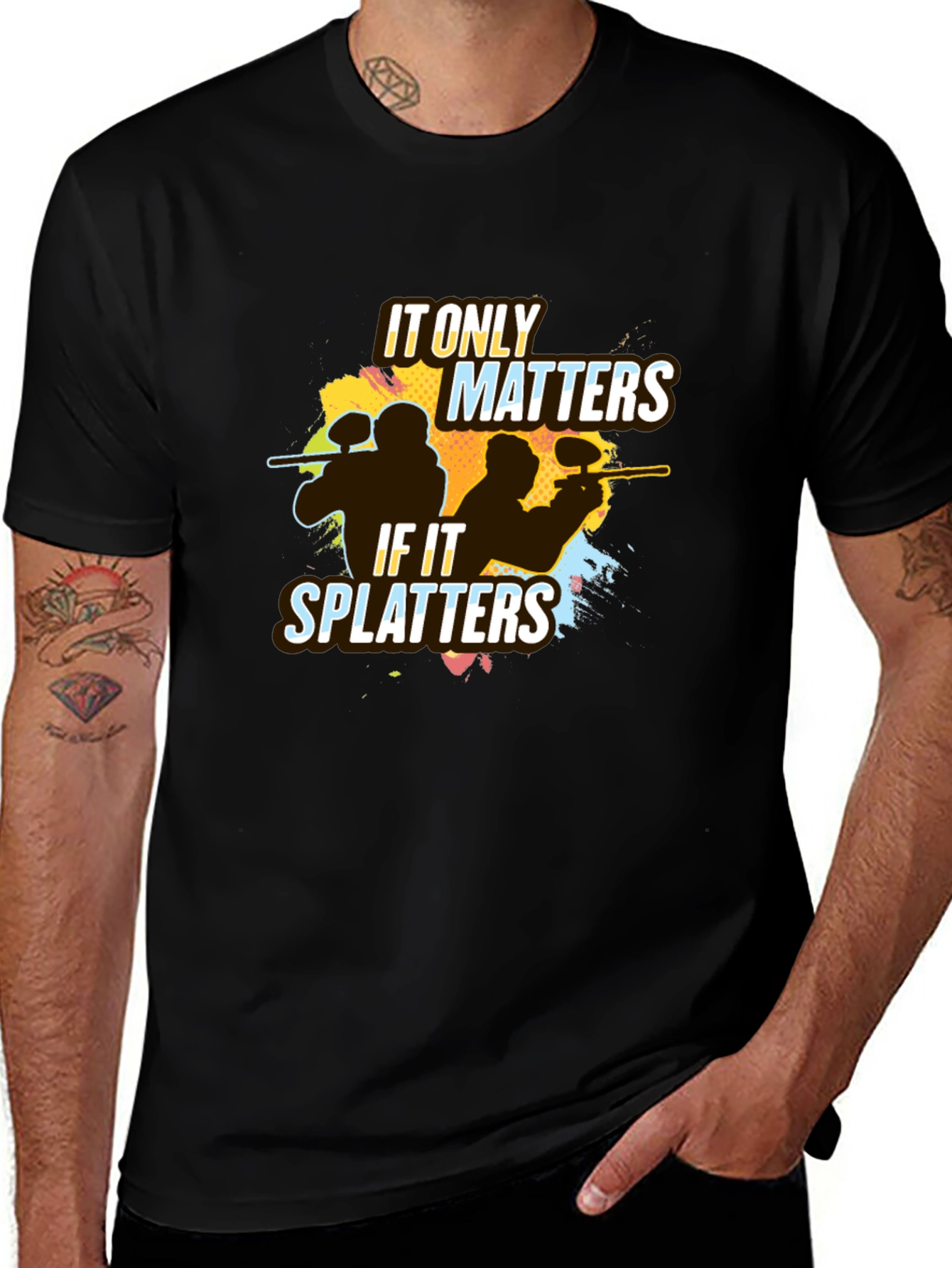 Variant 29 of Paintball Matters T-Shirt - Splatter Design