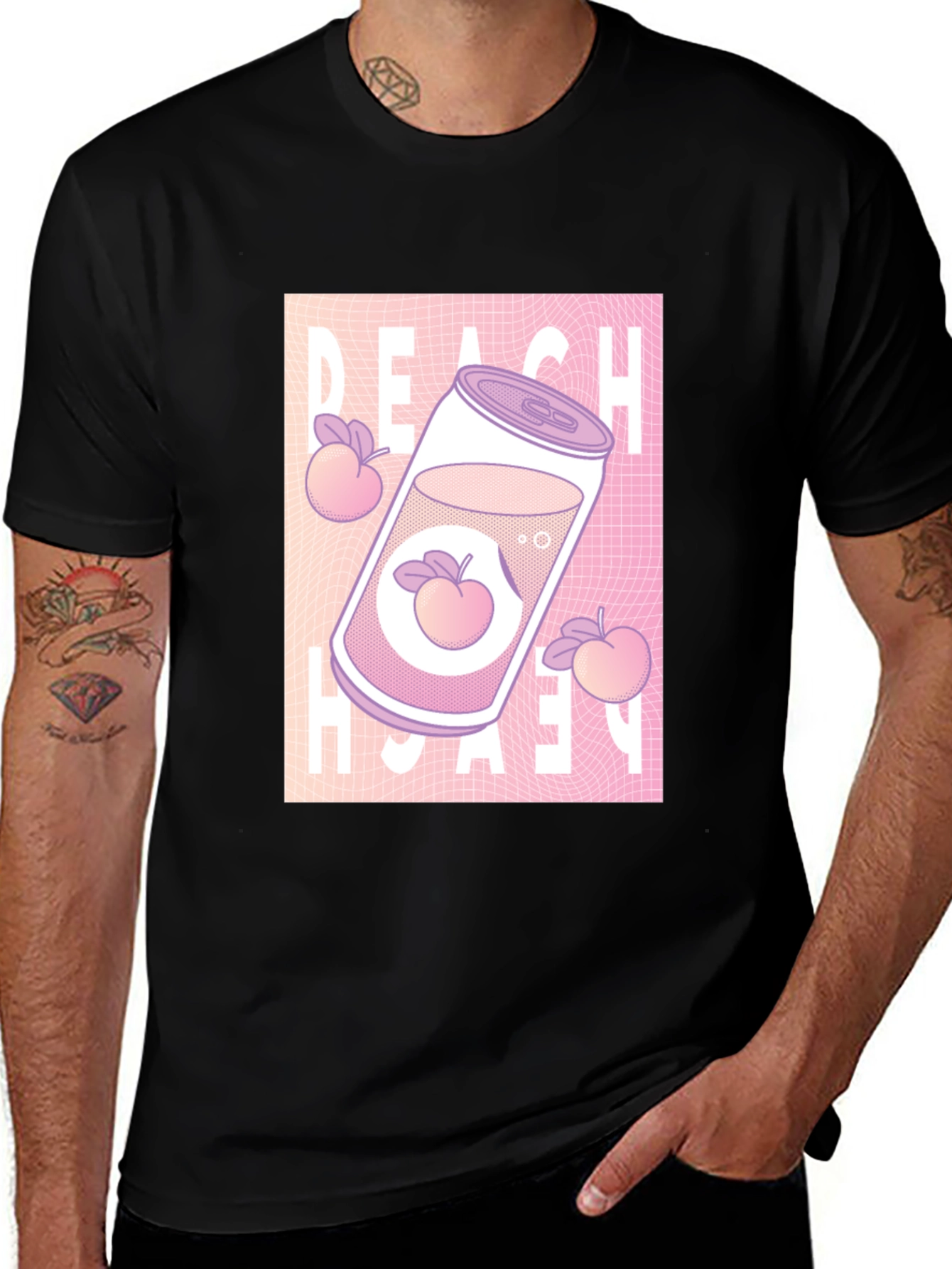 Variant 15 of Peach Soda T-Shirt - Aesthetic Fruit Drink Tee