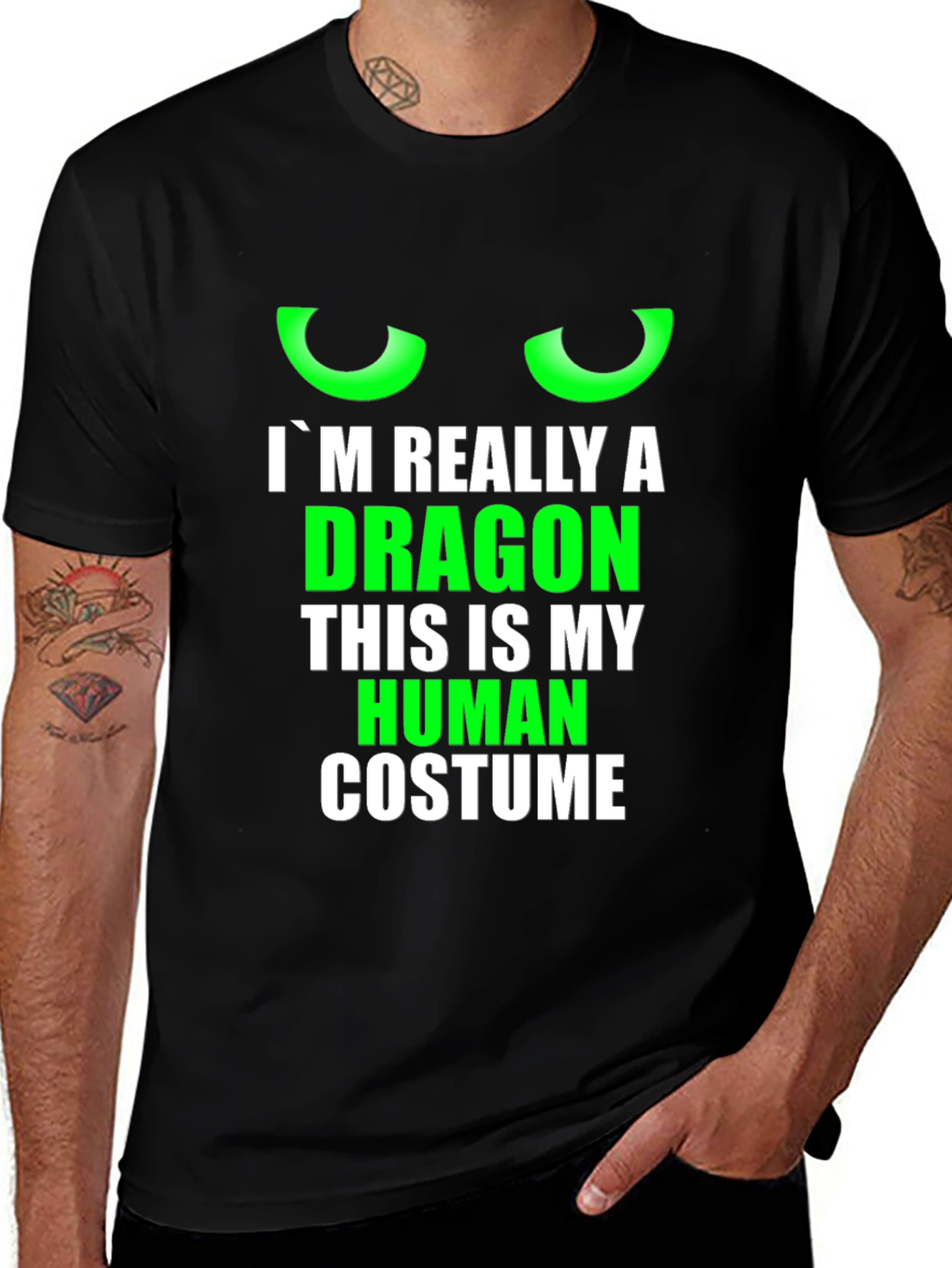 Variant 14 of Dragon in Human Costume Graphic T-Shirt