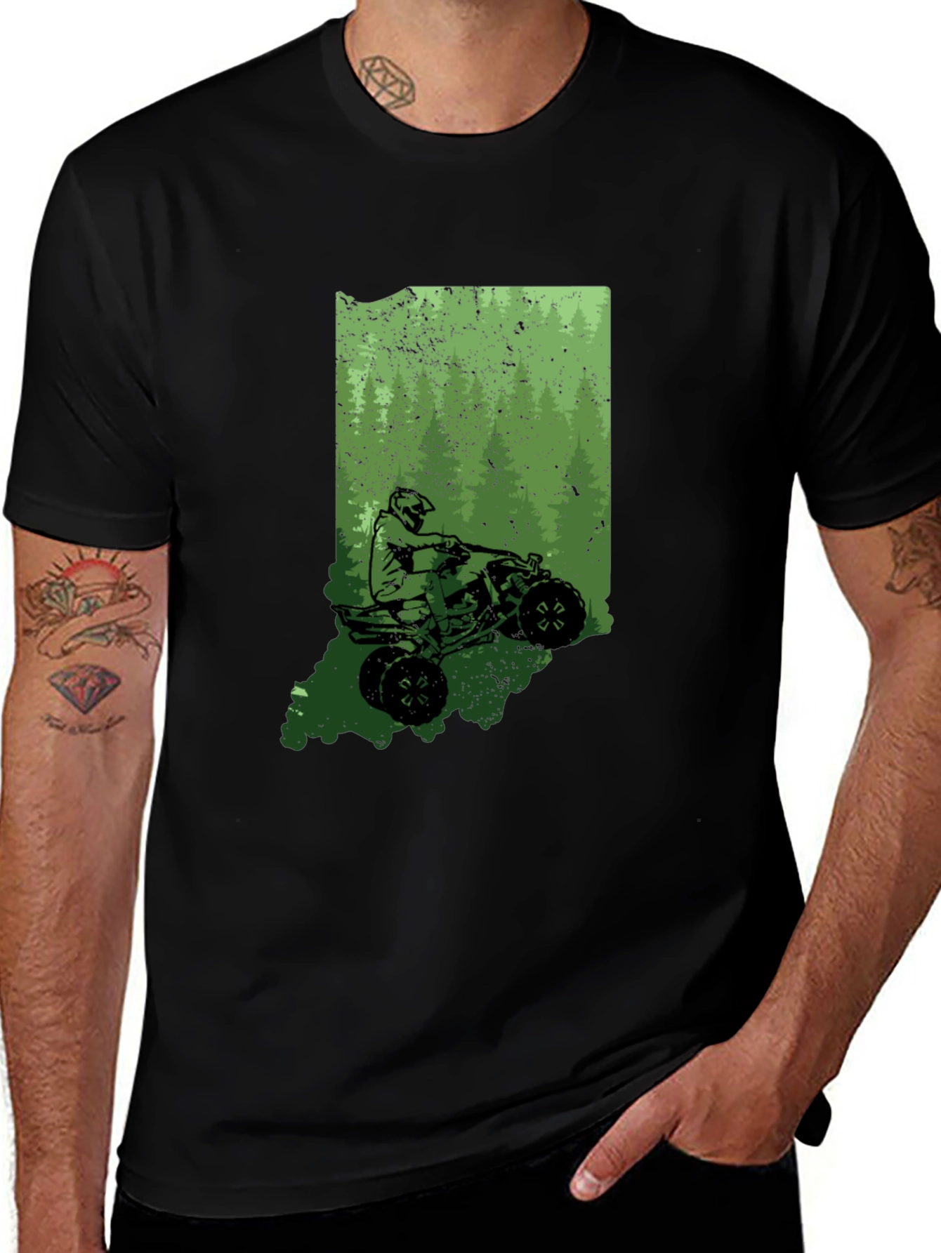 Variant 4 of Indiana ATV Ride T-Shirt - Black