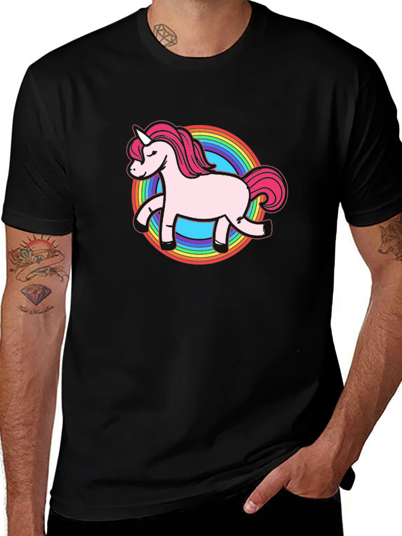 Variant 11 of Unicorn Rainbow Graphic T-Shirt