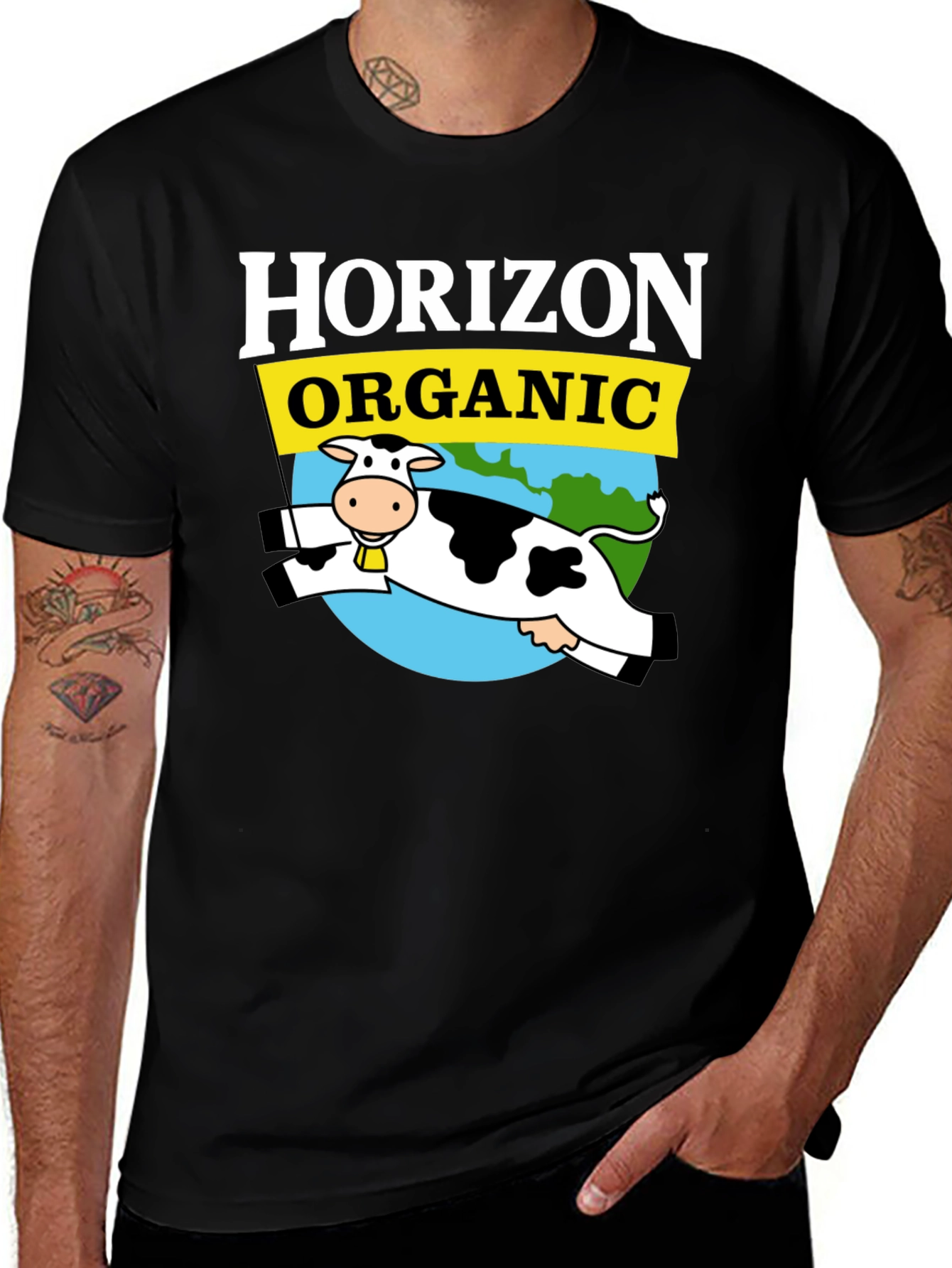 Variant 24 of Horizon Organic Cow Graphic Black T-Shirt