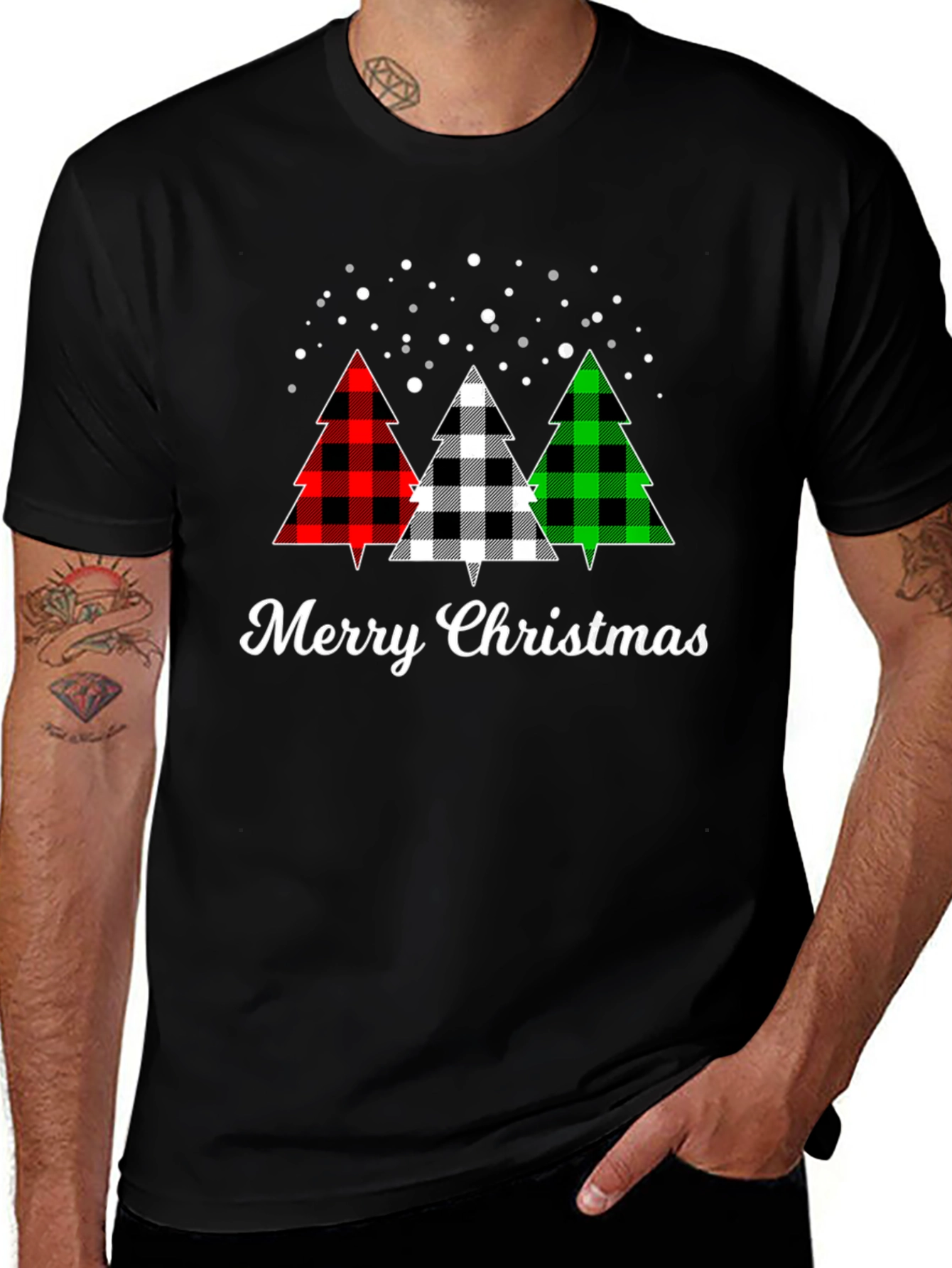 Variant 4 of Merry Christmas Buffalo Plaid Tree T-Shirt