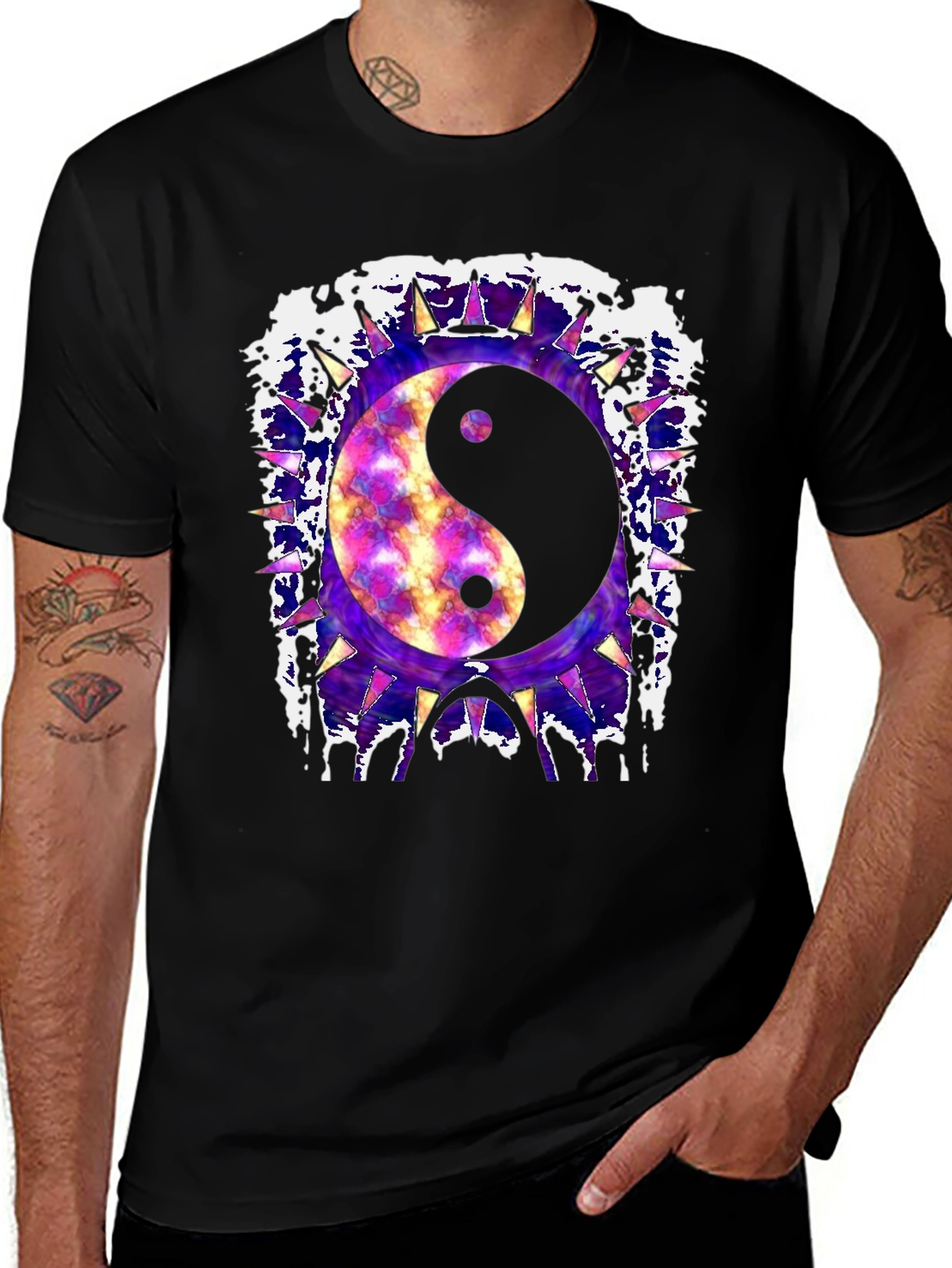 Variant 23 of Yin Yang Graphic Tee - Edgy Style