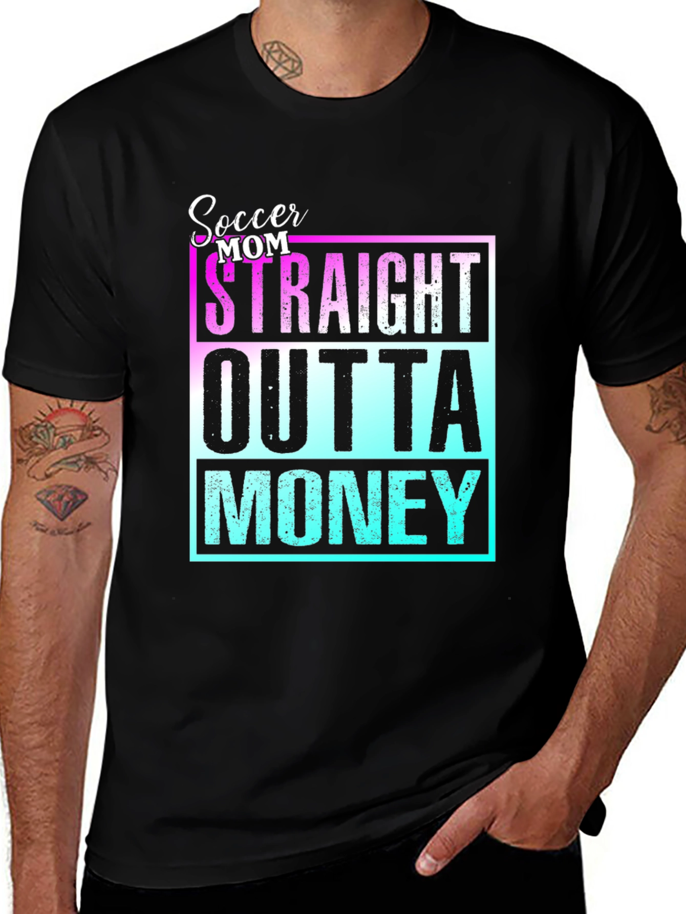 Variant 22 of Soccer Mom Straight Outta Money Tee