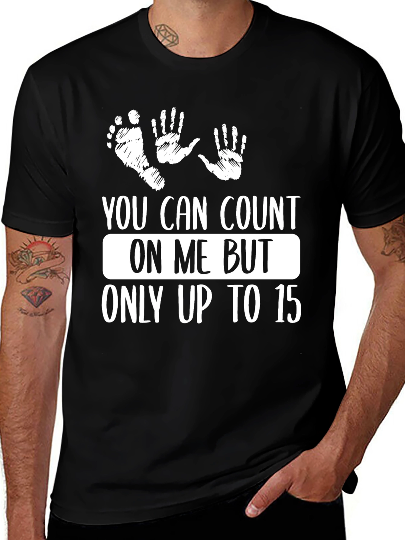 Variant 13 of Count On Me Up To 15 Funny Men's Graphic Tee