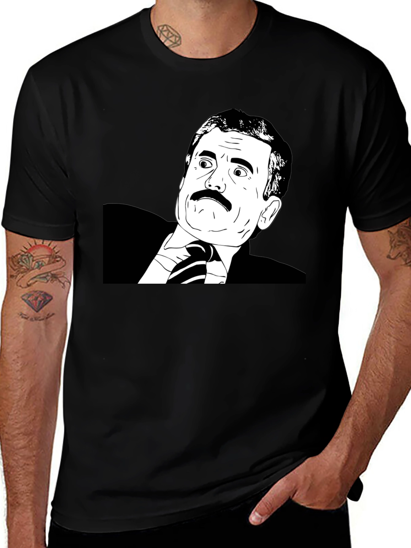 Variant 18 of Distracted Meme Black Graphic Tee