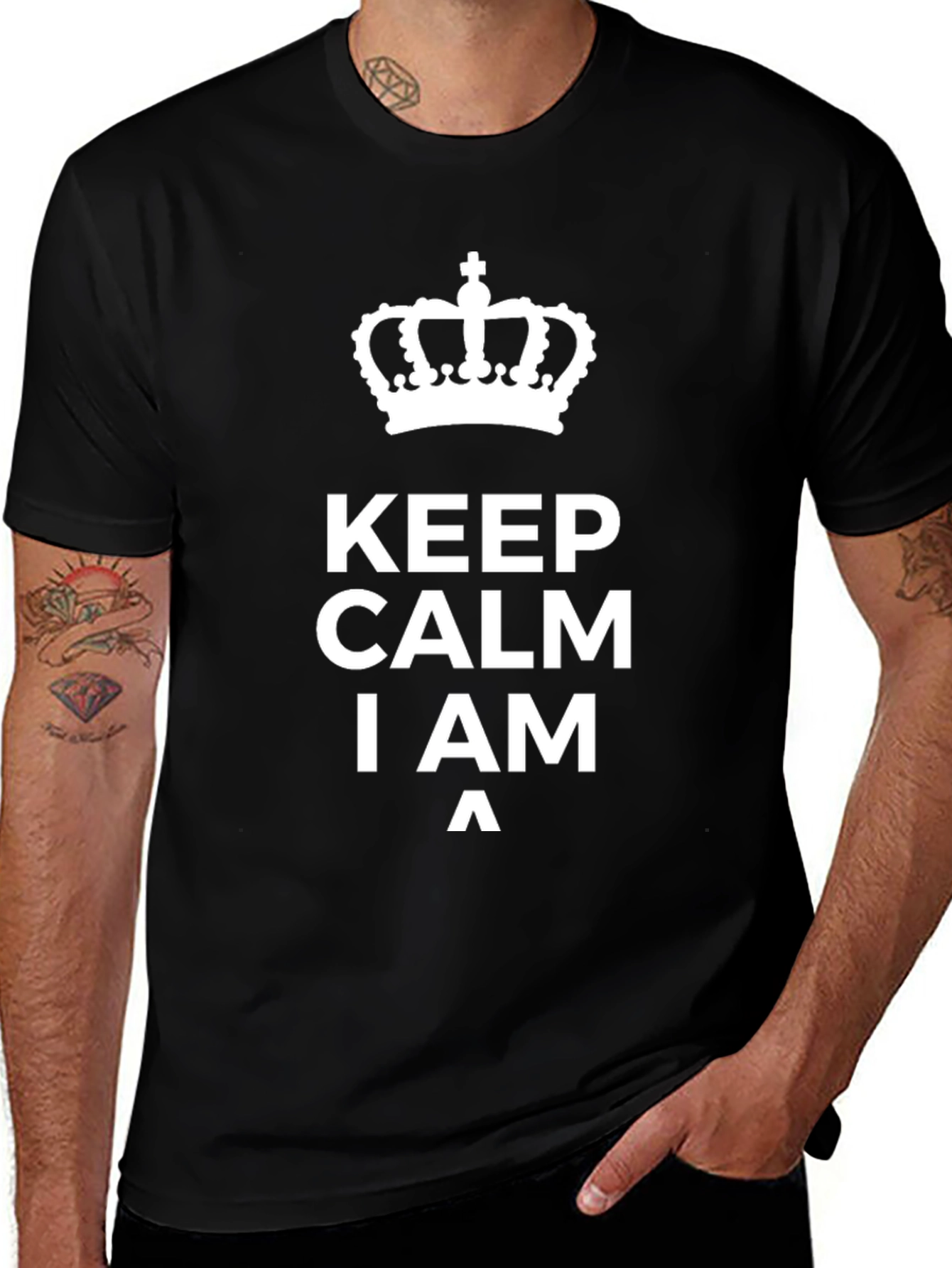 Variant 30 of Keep Calm I Am T-Shirt - Crown Design