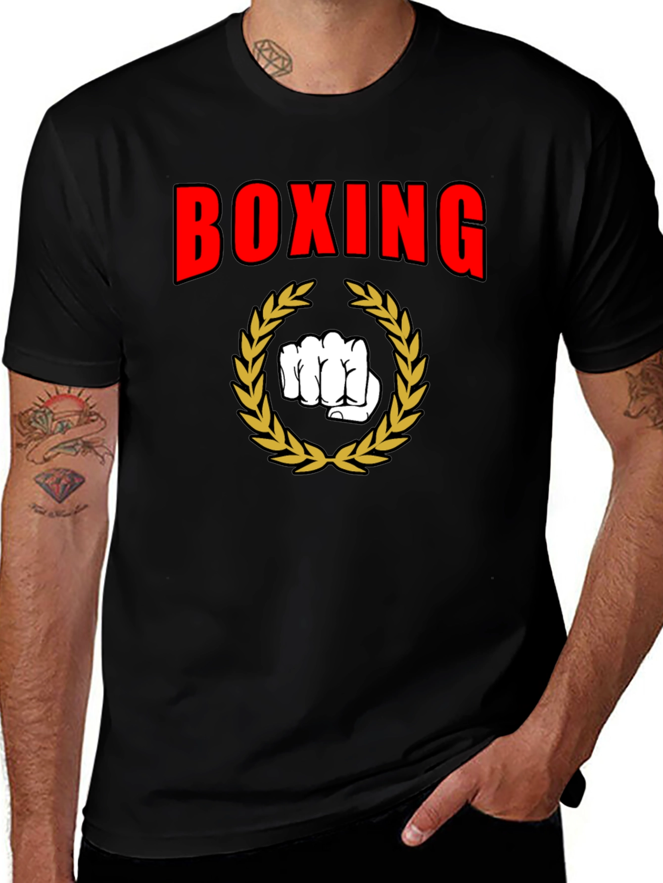 Boxing Graphic Tee - Black